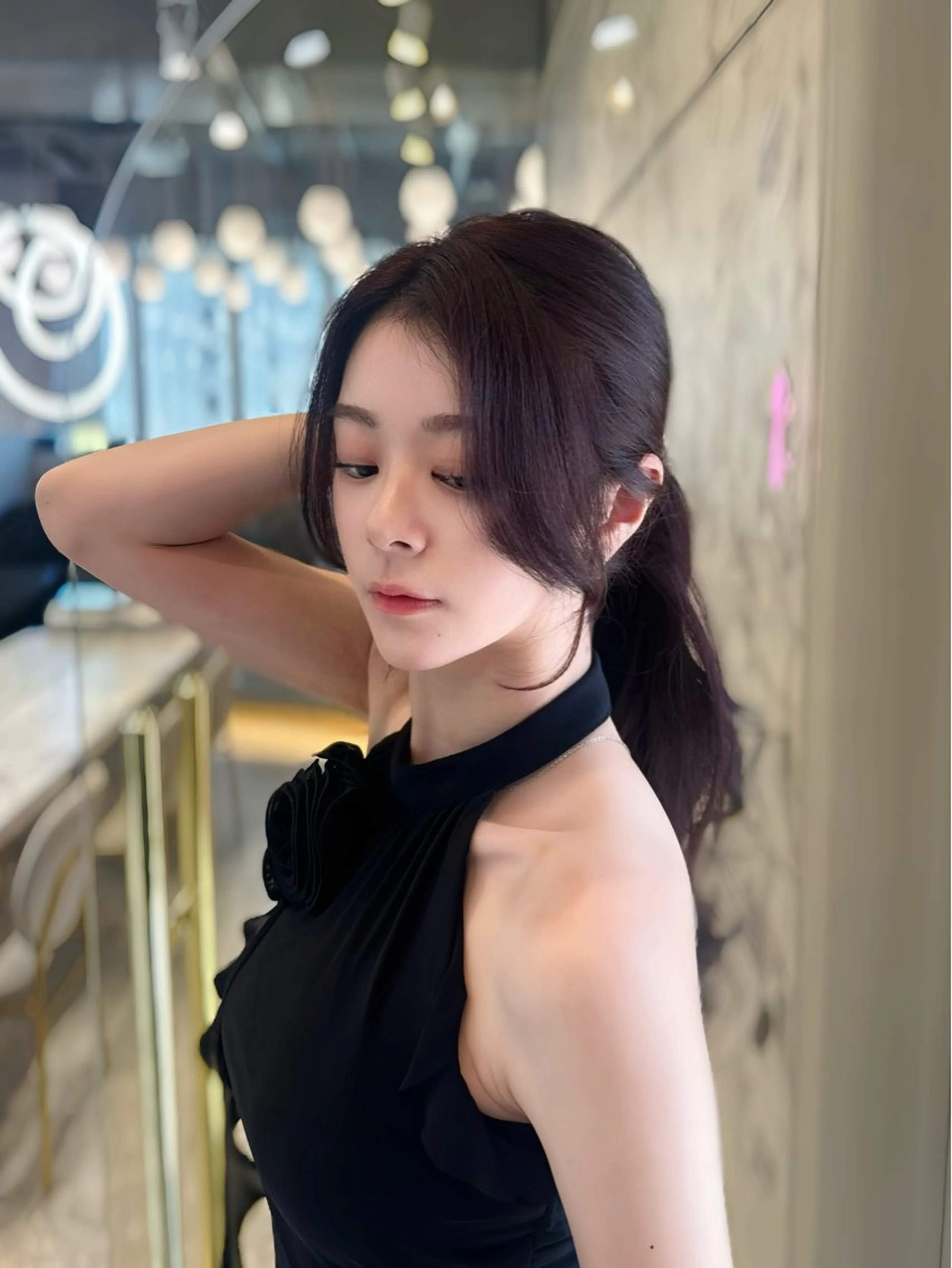 ロング カラー 髪質改善 韓国風ヘア カット ヘアカラー トリートメント ヘッドスパ 髪質改善/韓国ヘア レイヤー/新宿/ロミのヘアスタイル