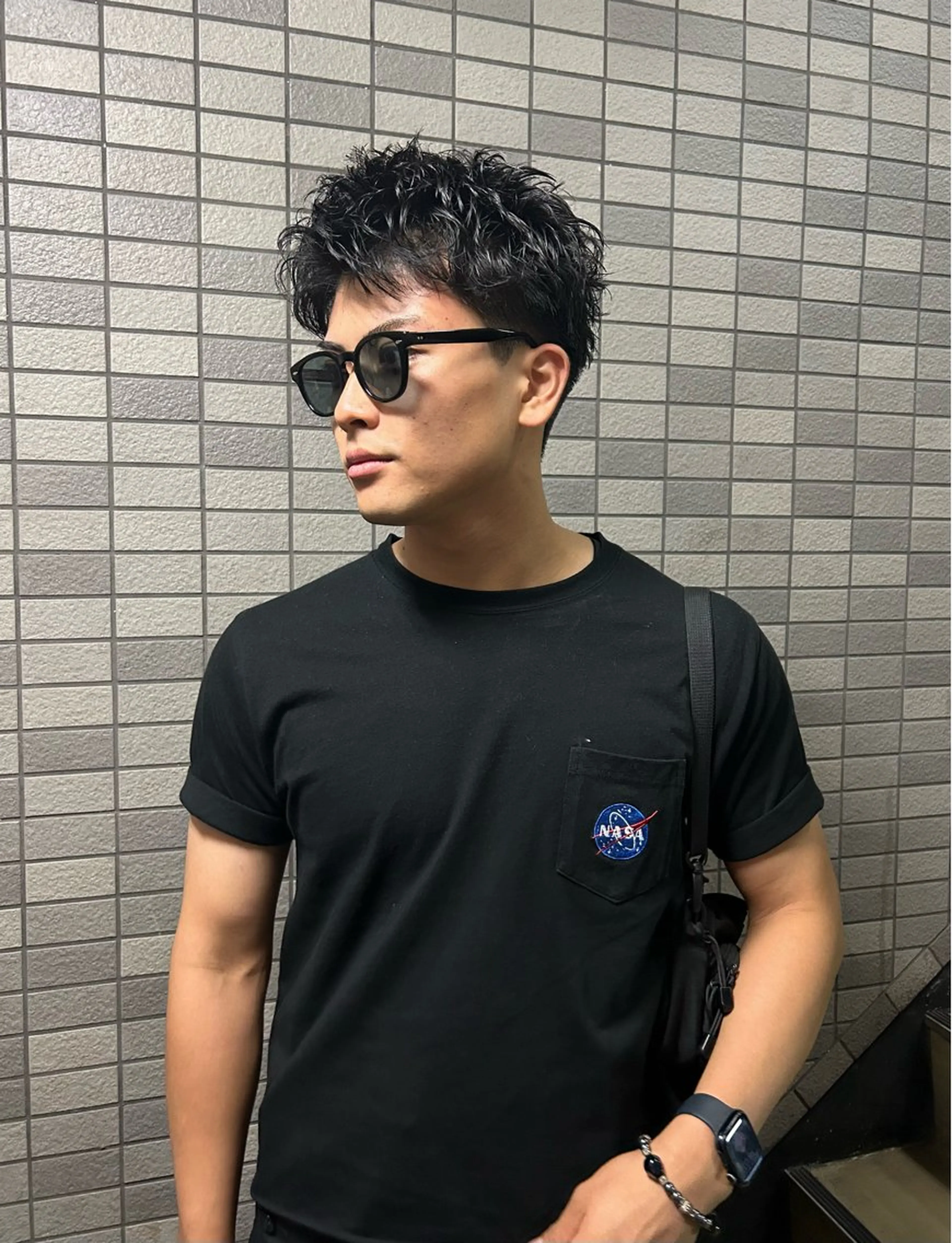 ショート パーマ メンズ メンズブリーチ メンズハイライト メンズインナーカラー メンズパーマ プードルパーマ カット パーマ トリートメント charme所属・💈メンズカット ✂︎伊藤大輝💈のヘアスタイル