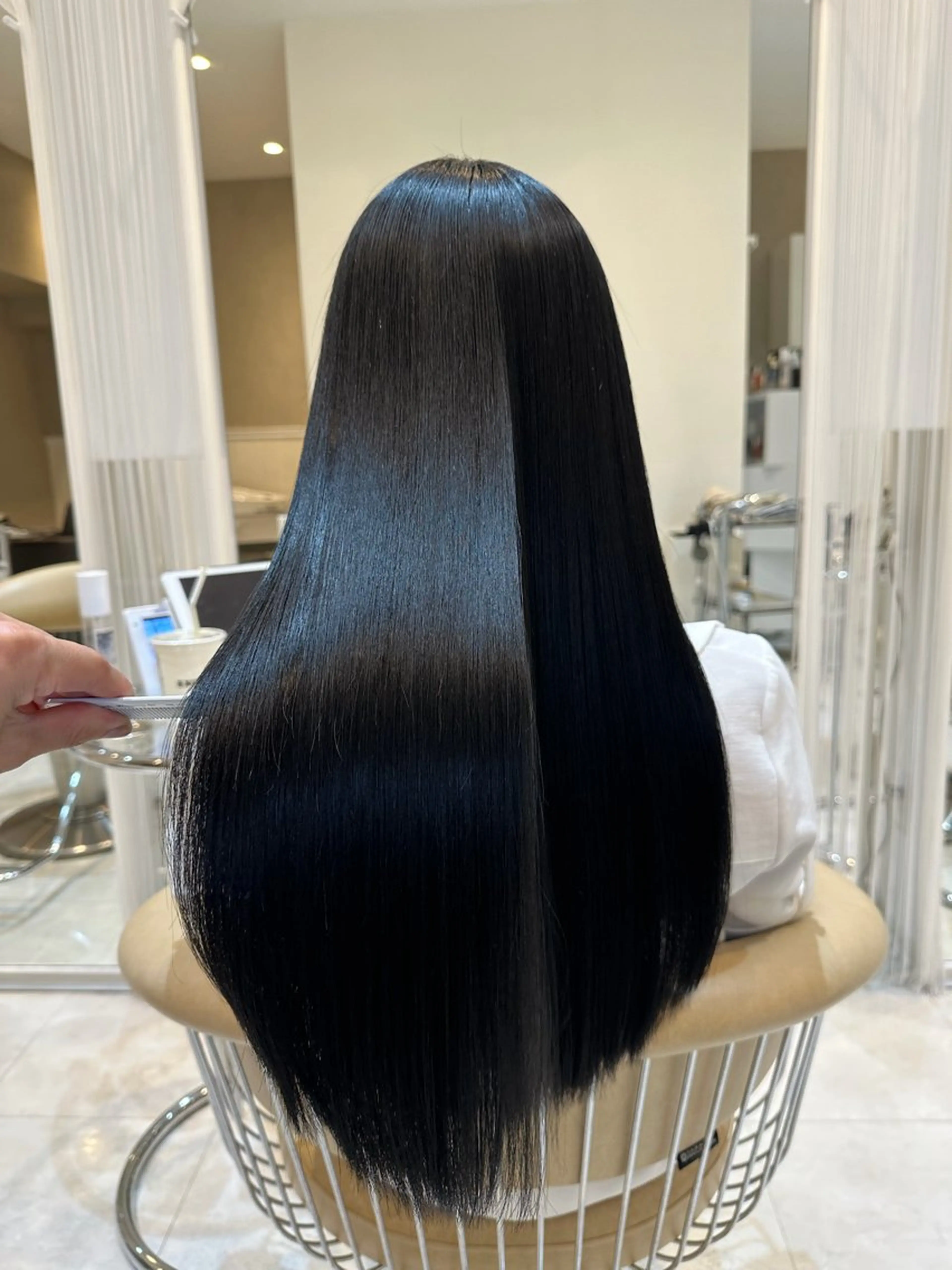 ロング カラー パーマ ヘアアレンジ 當間 大知のヘアスタイル