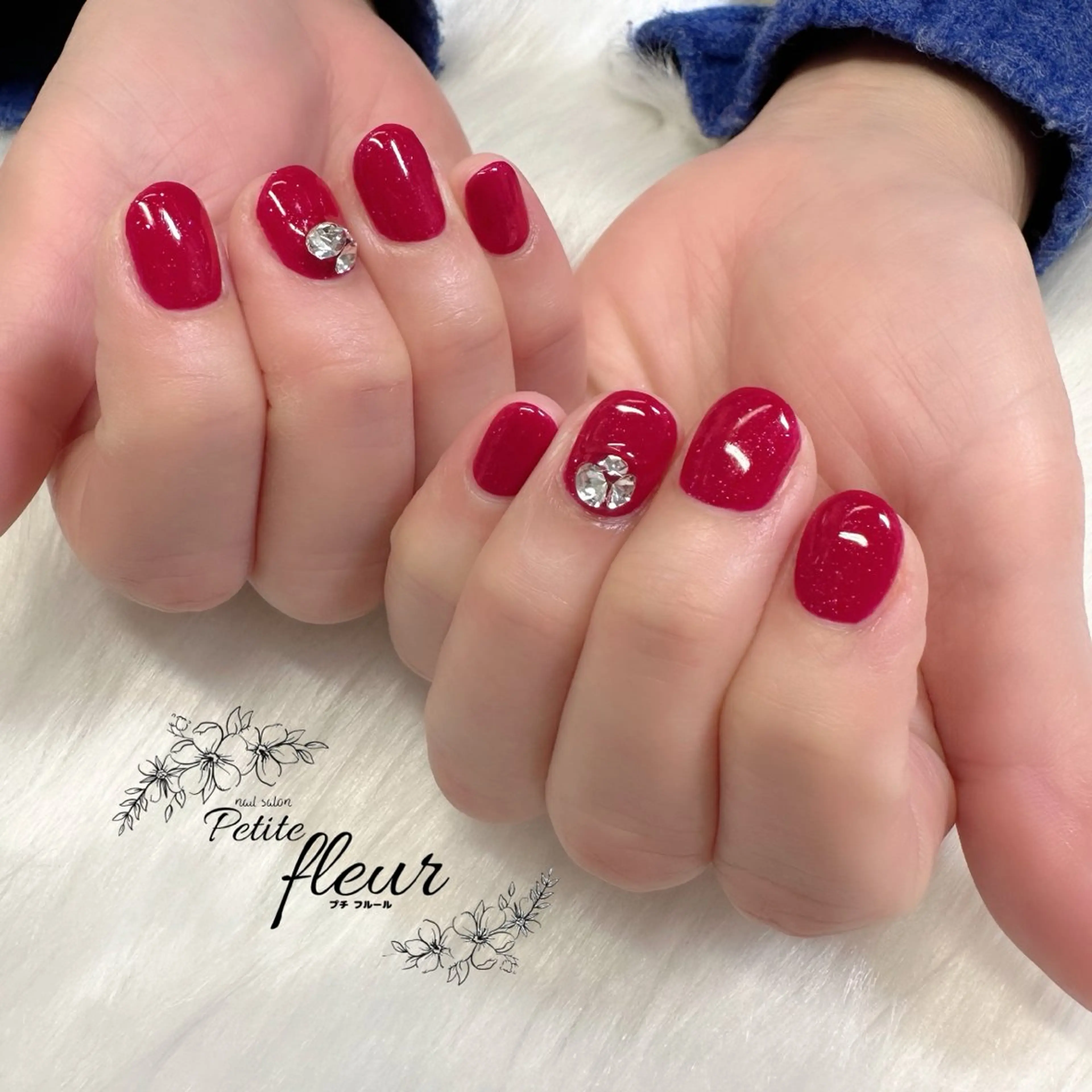 ネイル キラキラネイル ワンカラーネイル ハンドネイル ❁⃘*。Petite fleur❁⃘*りさのネイルデザイン