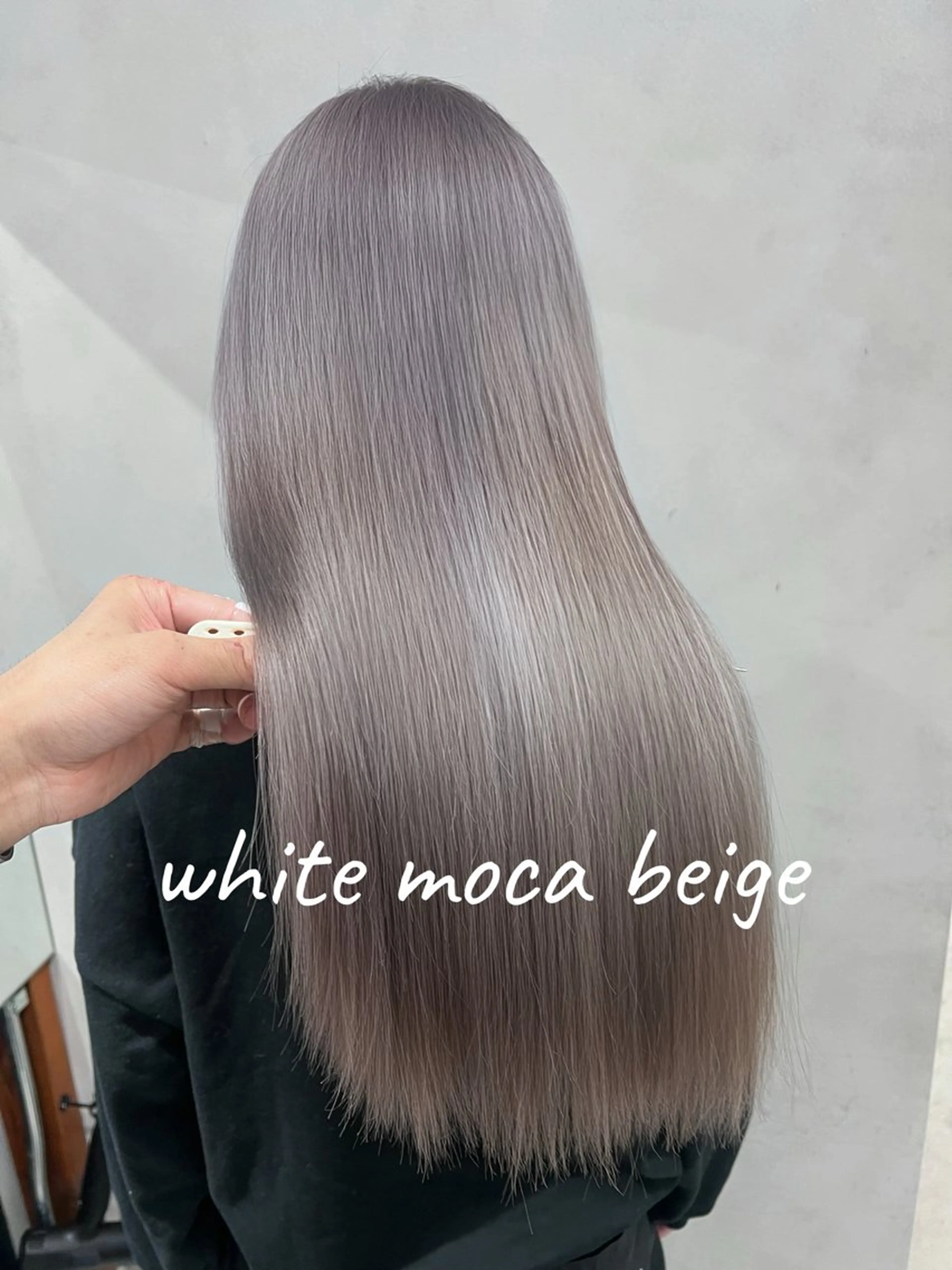 セミロング カラー ヘアアレンジ ベージュカラー ミルクティーベージュ ホワイトミルクティーベージュ ヘアカラー トリートメント 大宮/山口 竣也のヘアスタイル