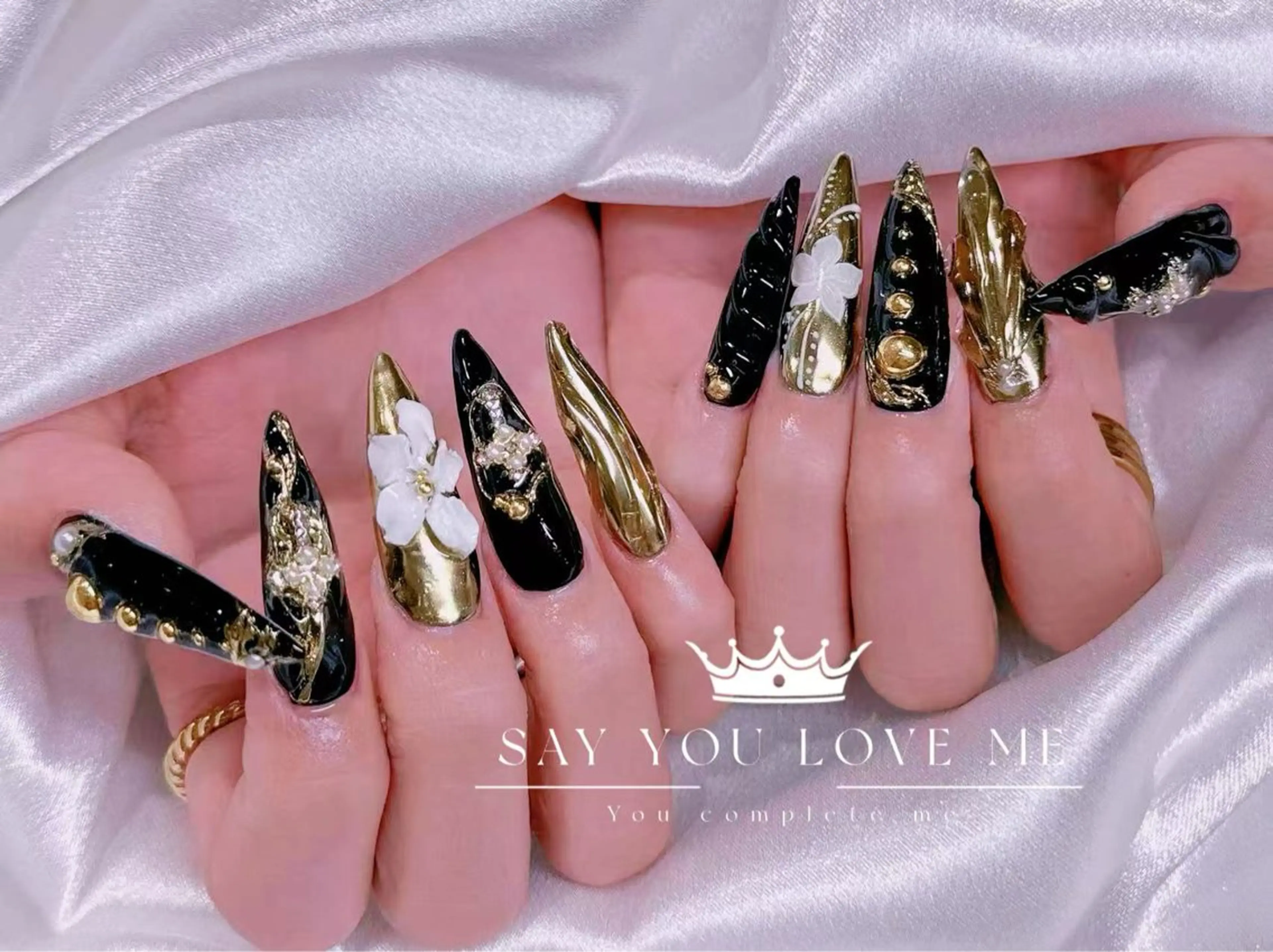 ネイル 成人式 ジェルネイル マグネットネイル パラジェル ワンホンネイル ハンドネイル エムズ エムズのマツエク・マツパデザイン