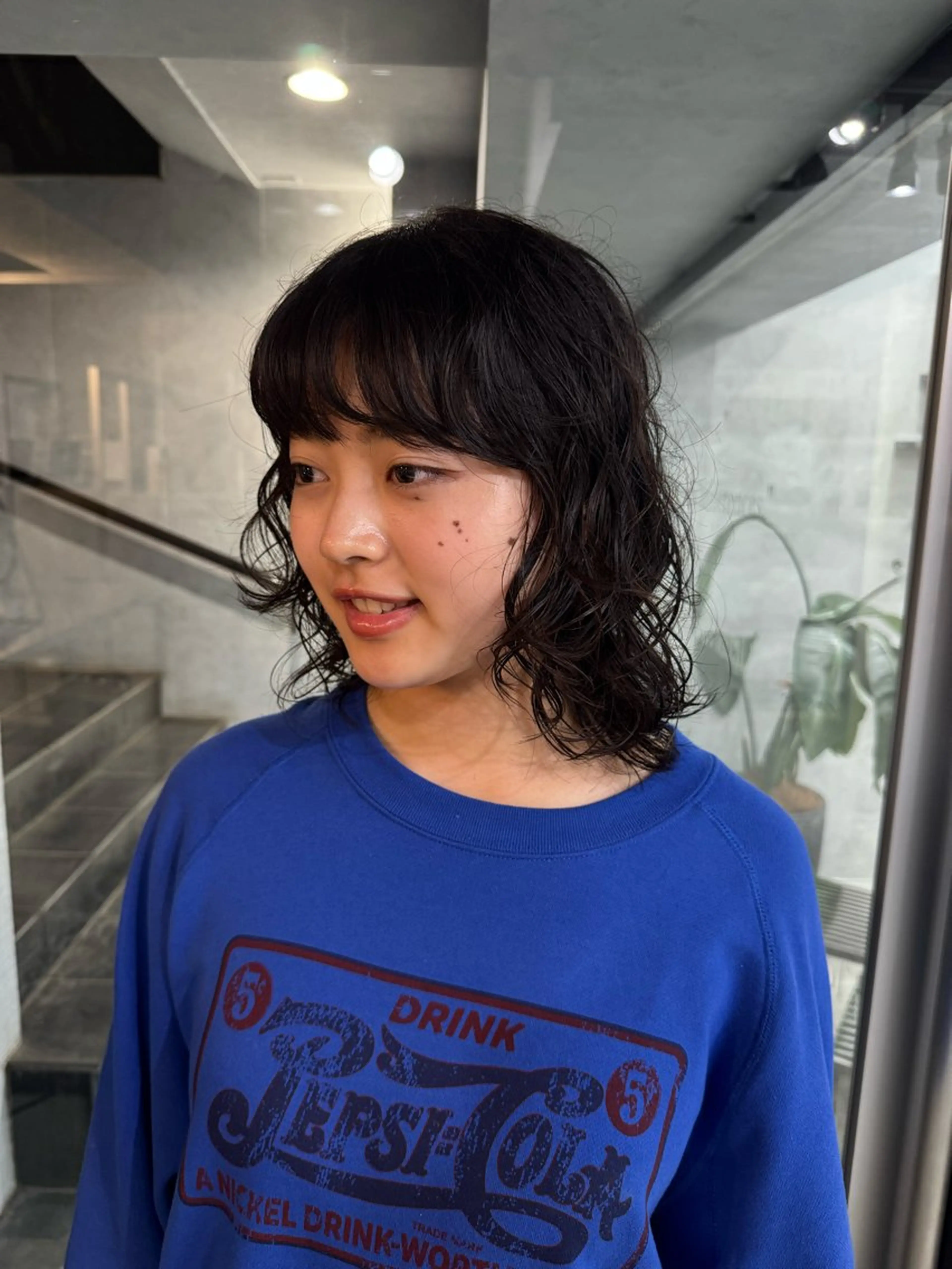 ミディアム パーマ あなたのお悩み改善" You"💚❤️💛のヘアスタイル