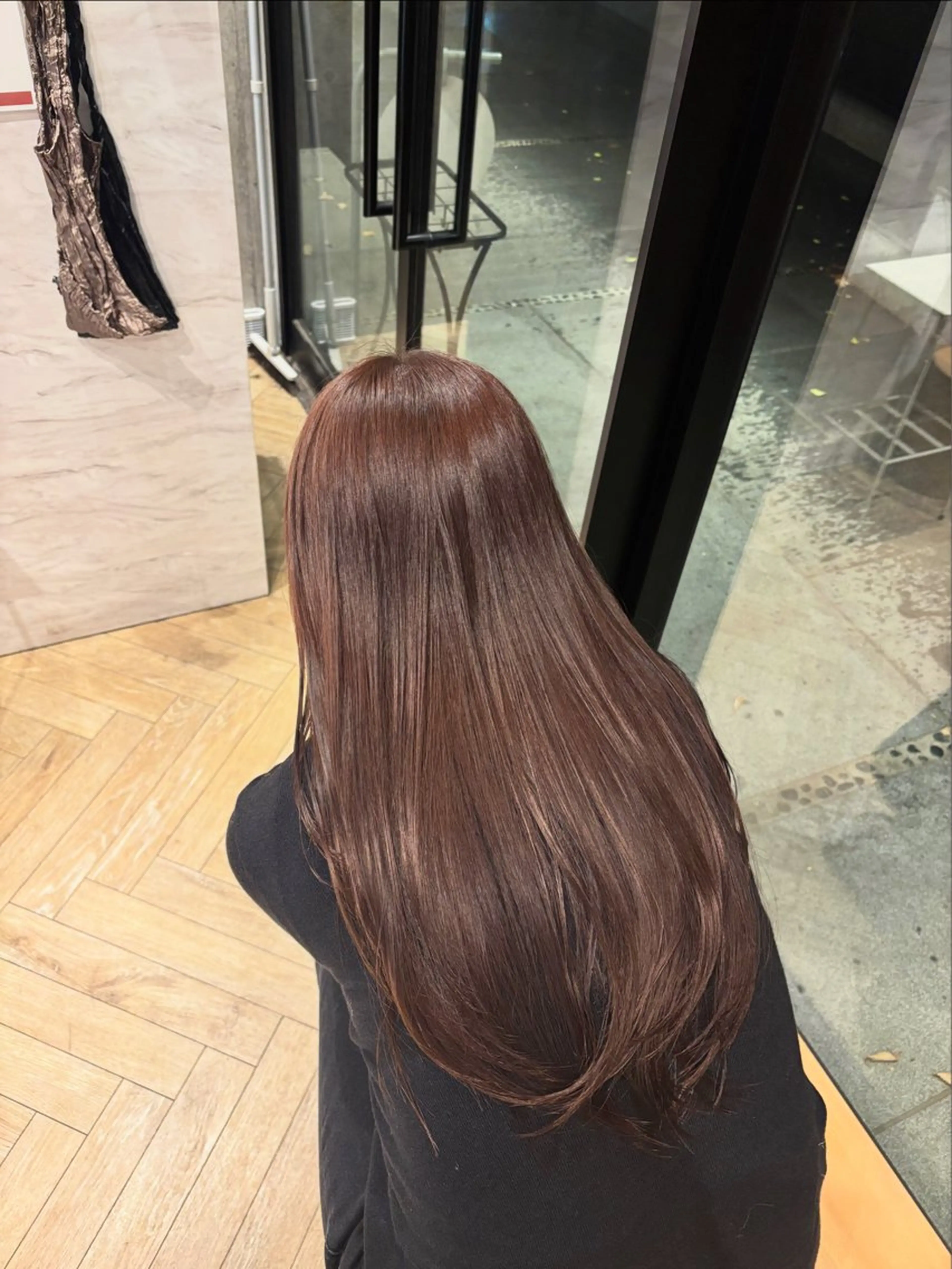 セミロング ヘアカラー トリートメント 透明感カラー🤎/ ツヤカラー/さくらのヘアスタイル