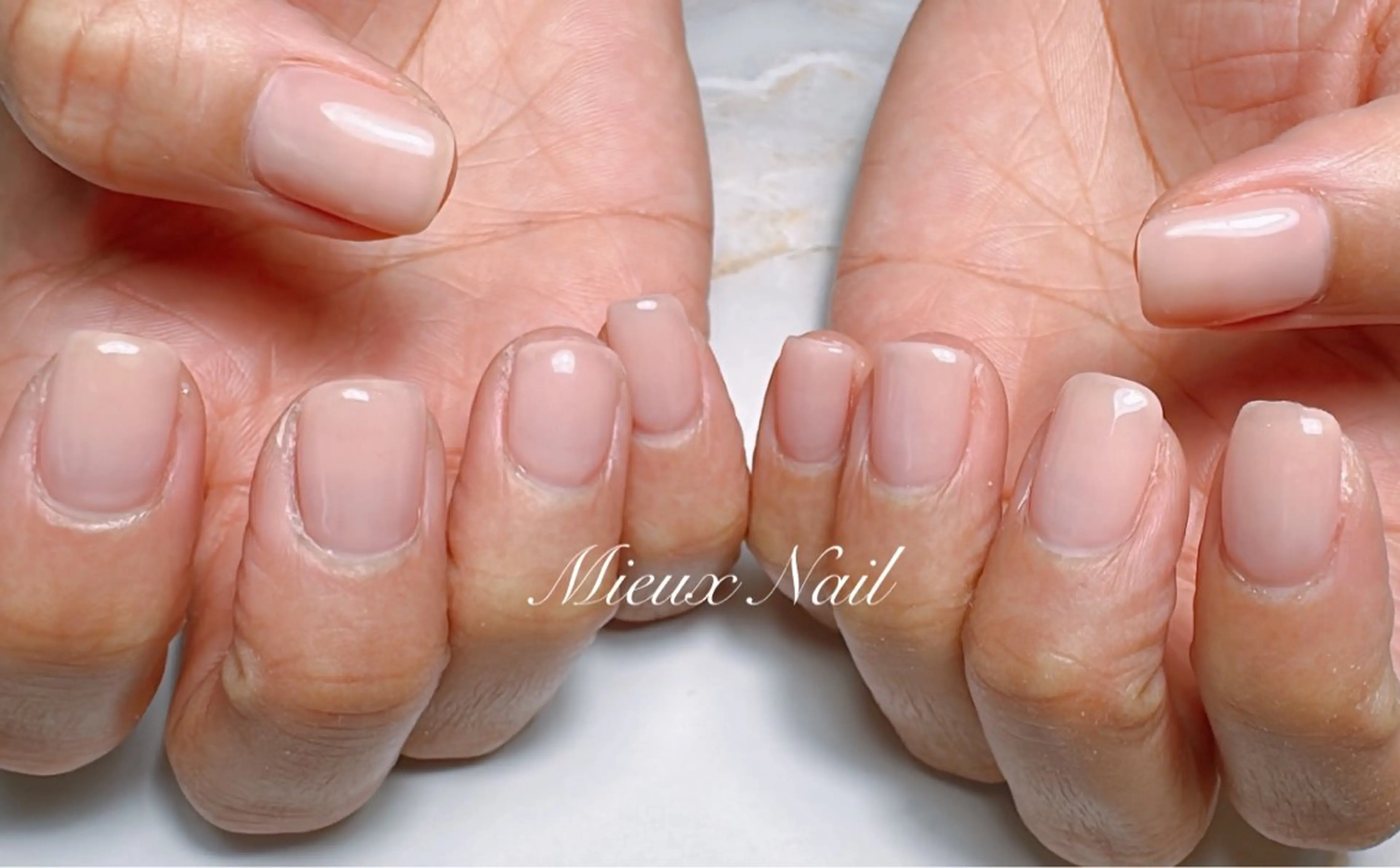 ネイル ブルー ジェルネイル パラジェル ハンドネイル 市川 麻衣子のネイルデザイン