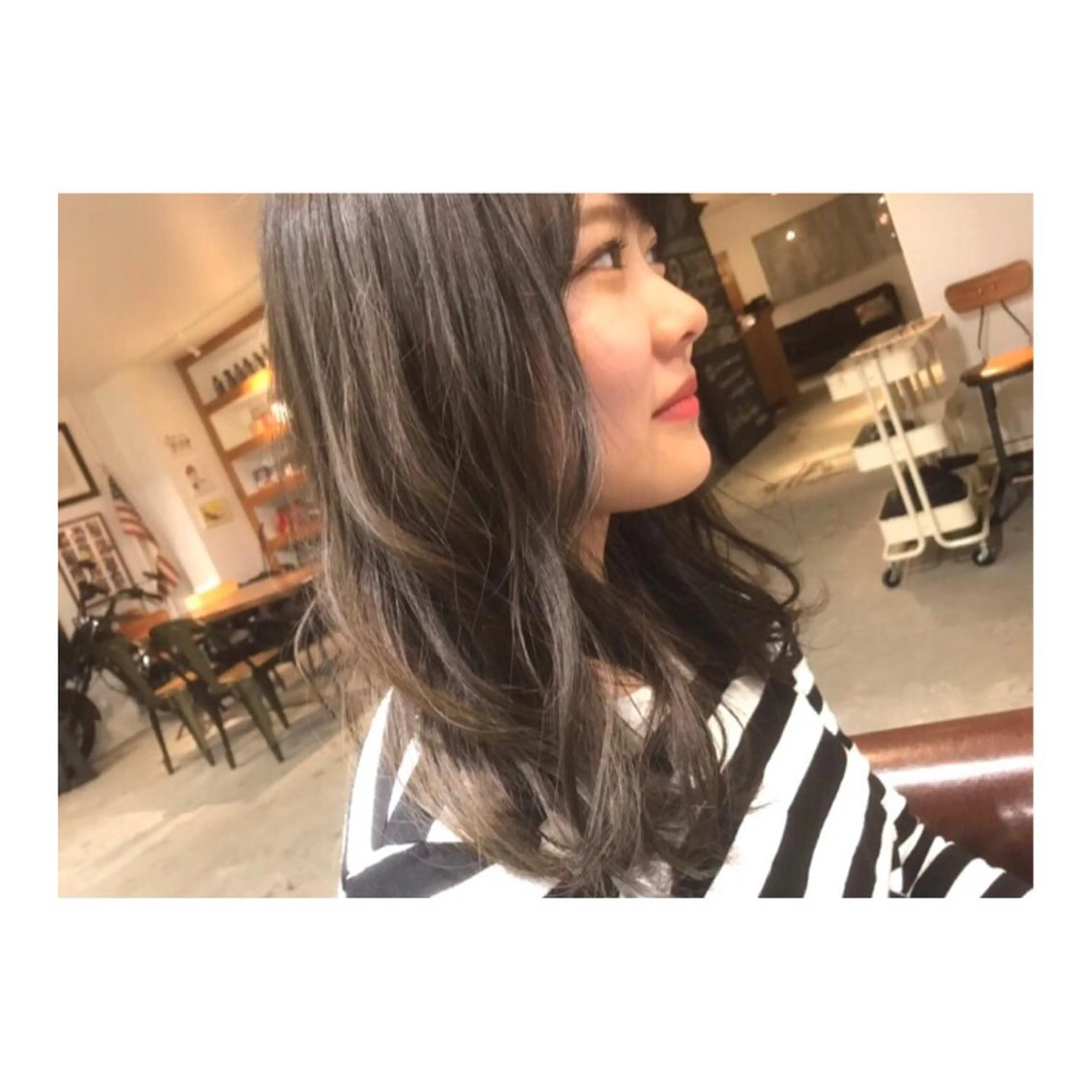 ロング カラー 透明感カラー グレージュ 竹嶌 健吾のヘアスタイル