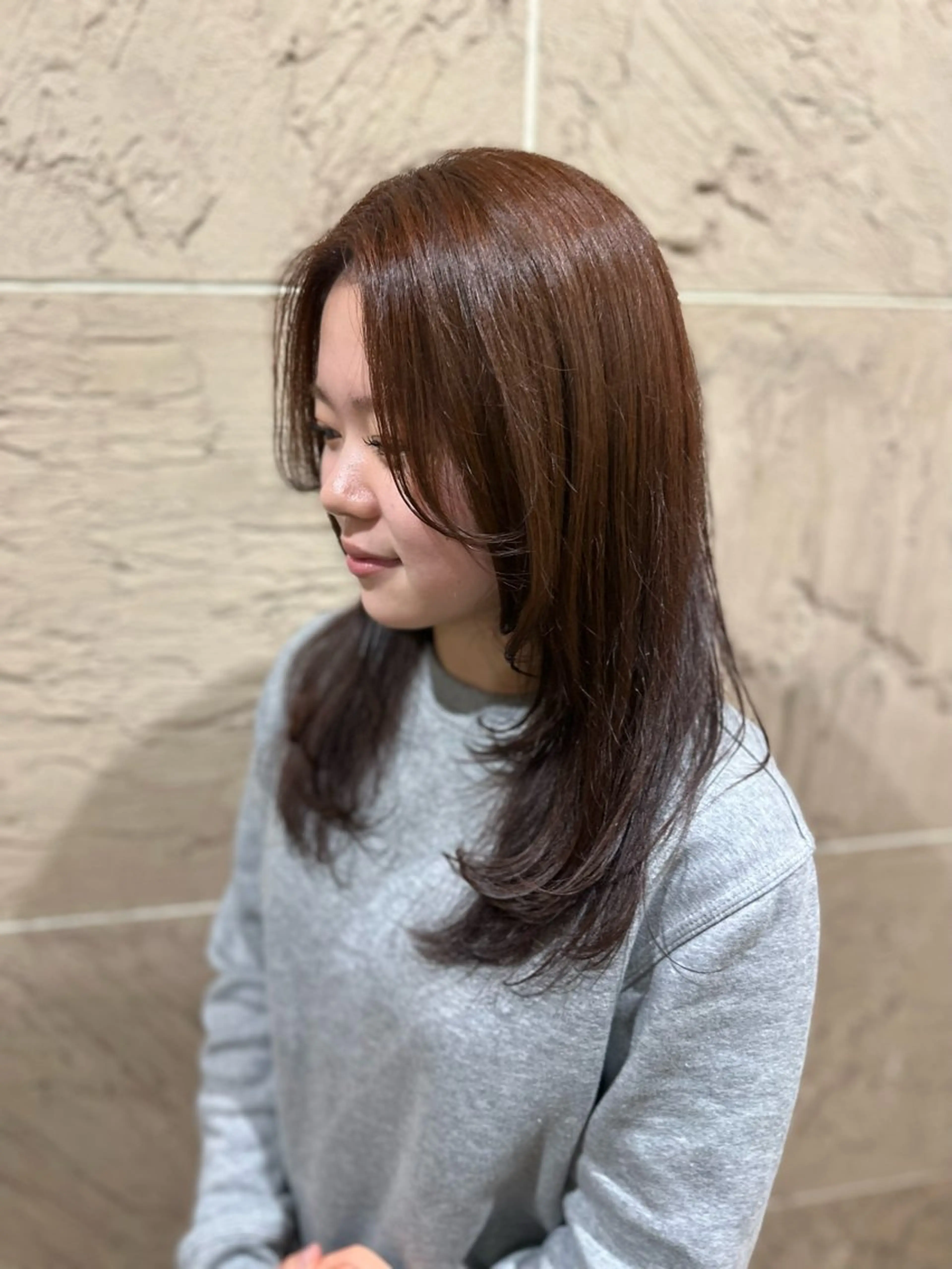 ロング 顔まわりレイヤー 韓国風ヘア レイヤーカット 溜 一太のヘアスタイル