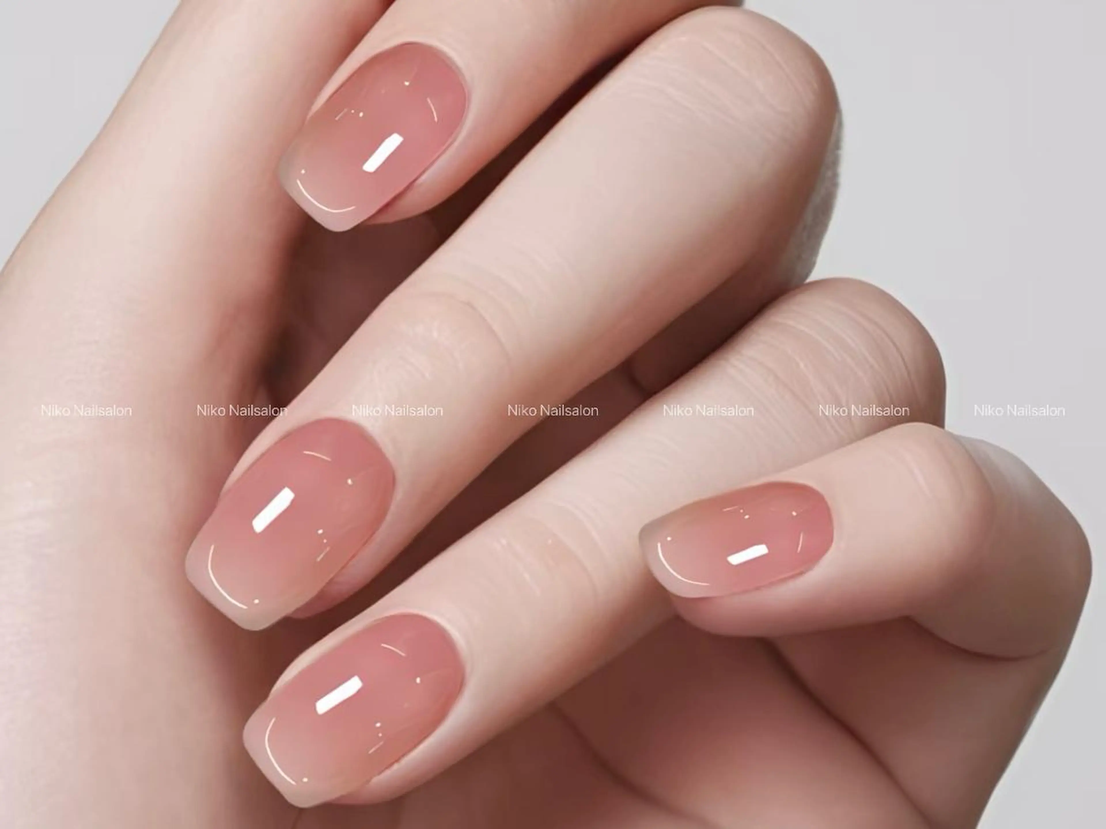 ネイル 長さ出し フットネイル フレンチネイル ジェルネイル ガラスフレンチ サカモト リナのネイルデザイン