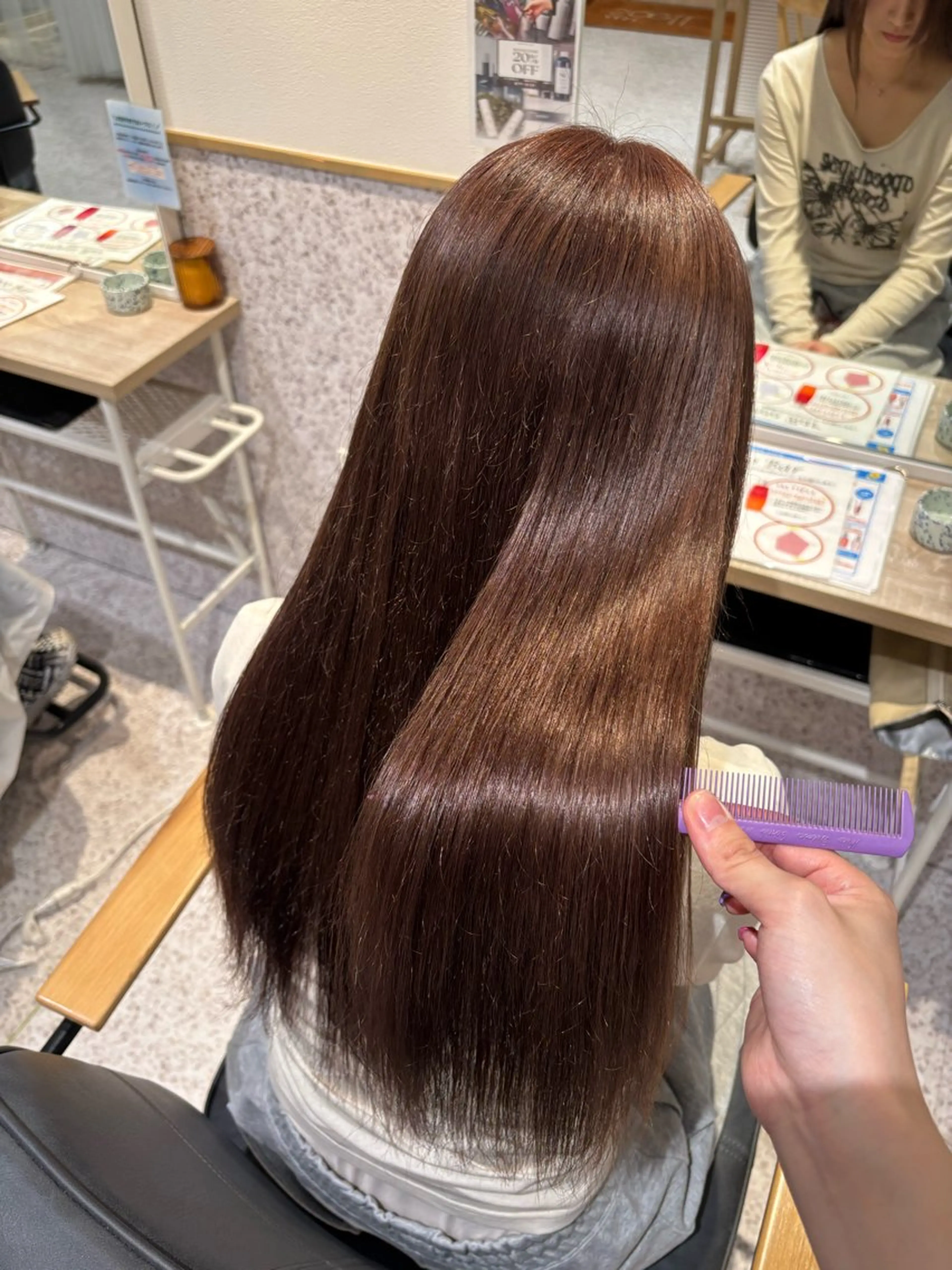 ロング カラー ベージュカラー ブラウンカラー ブラウンベージュ ダブルカラー イヤリングカラー ヘアカラー 暖色カラー/ パリジェンヌ💟みくのヘアスタイル
