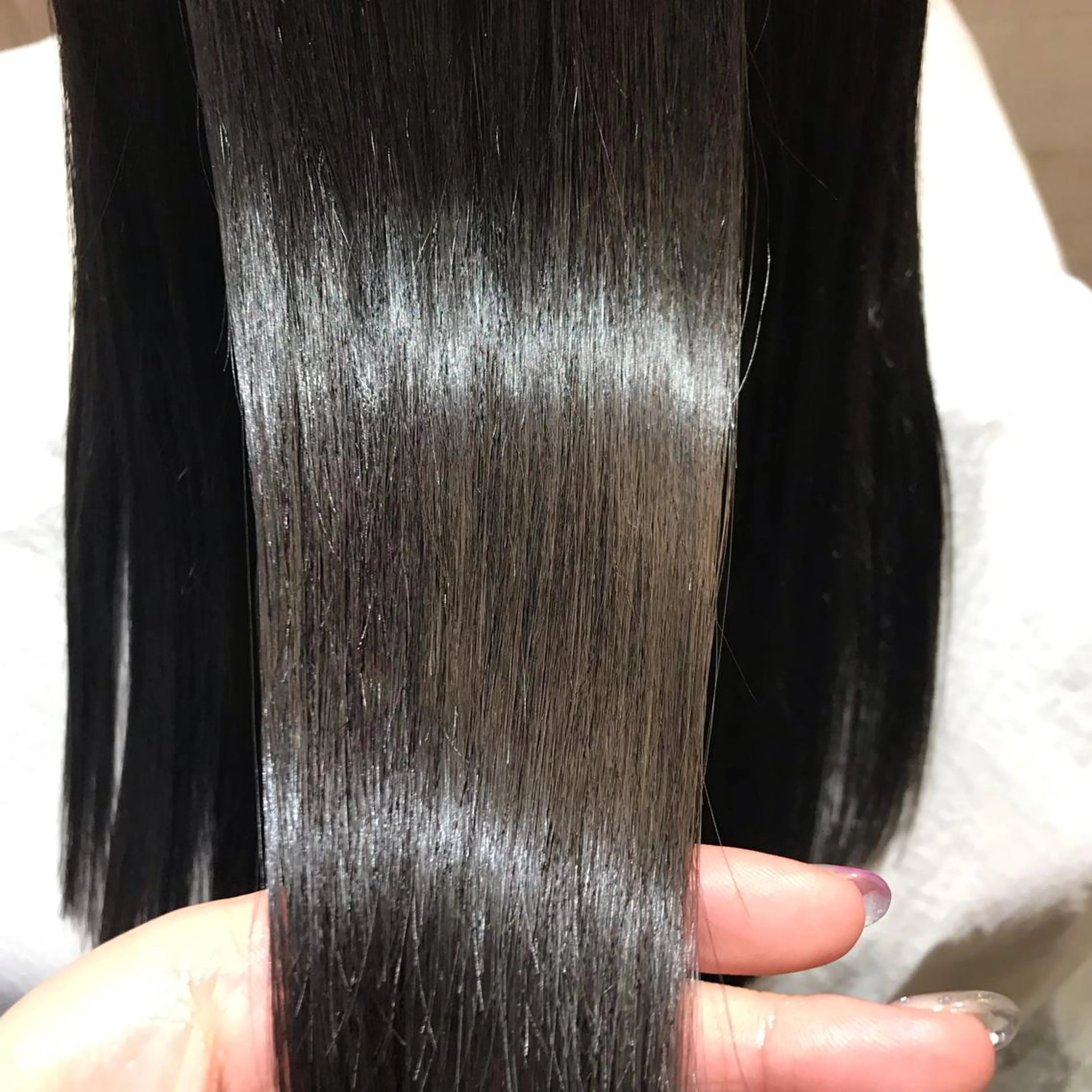 セミロング カラー 髪質改善×矯正🫧 韓国ヘアasamiのヘアスタイル