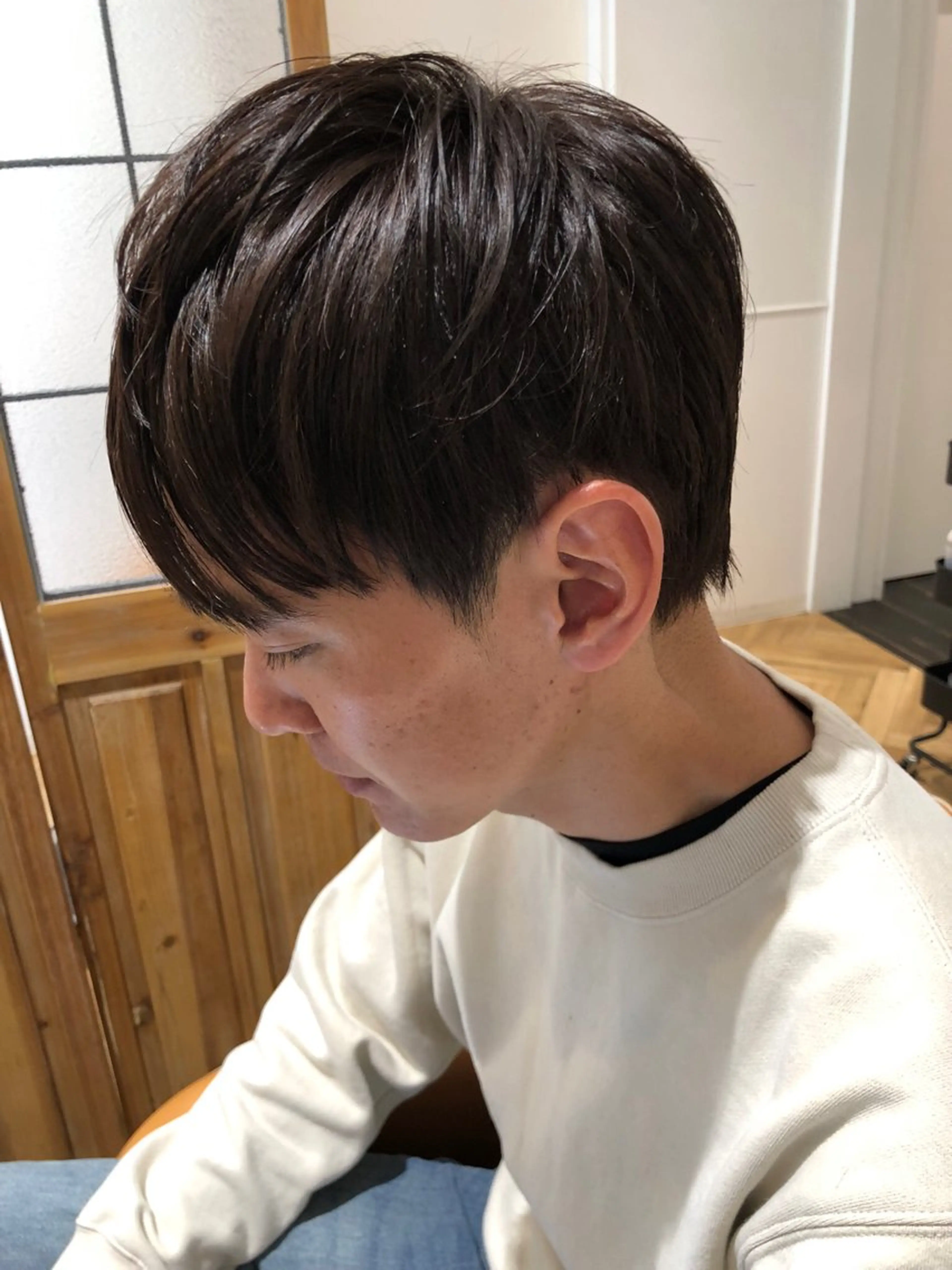 ショート メンズ メンズショート ショートヘア ブリーチ無し白髪ぼか し/艶髪/津嘉山のヘアスタイル