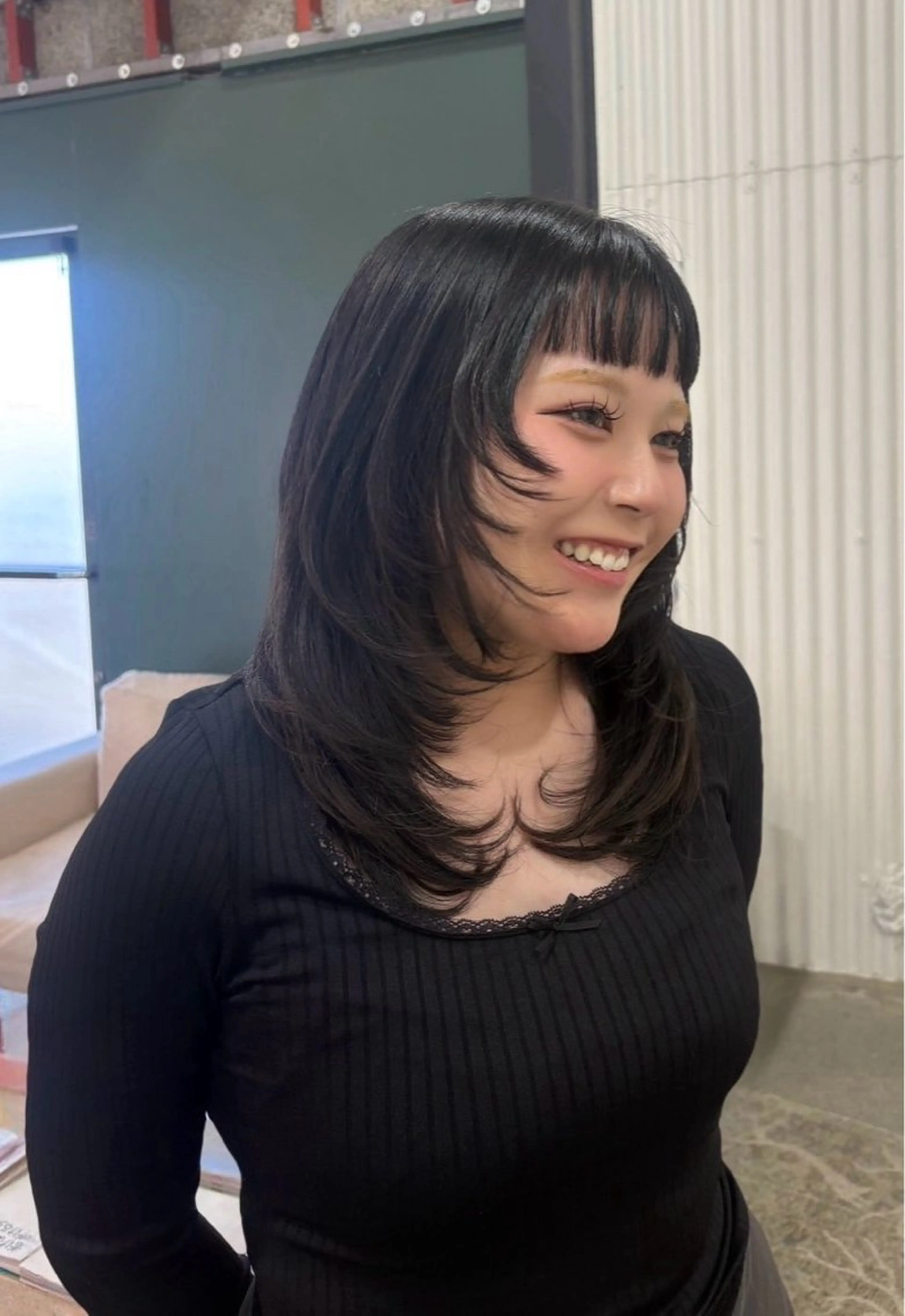 ミディアム レイヤーカット EDAME/ 心奈のヘアスタイル