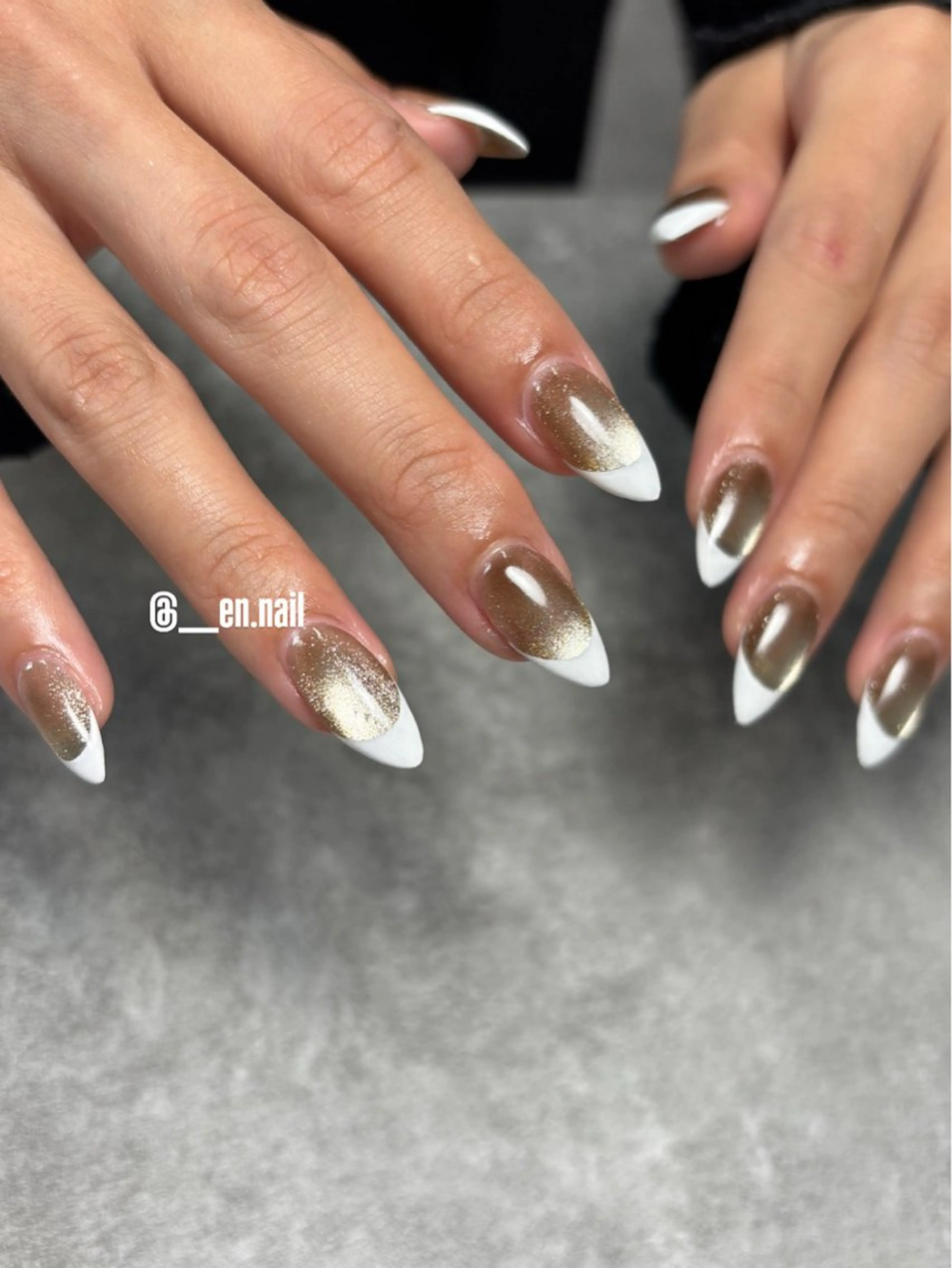 ネイル アートネイル フレンチネイル マグネットネイル en.nail⭐︎ 丹波橋のネイルデザイン