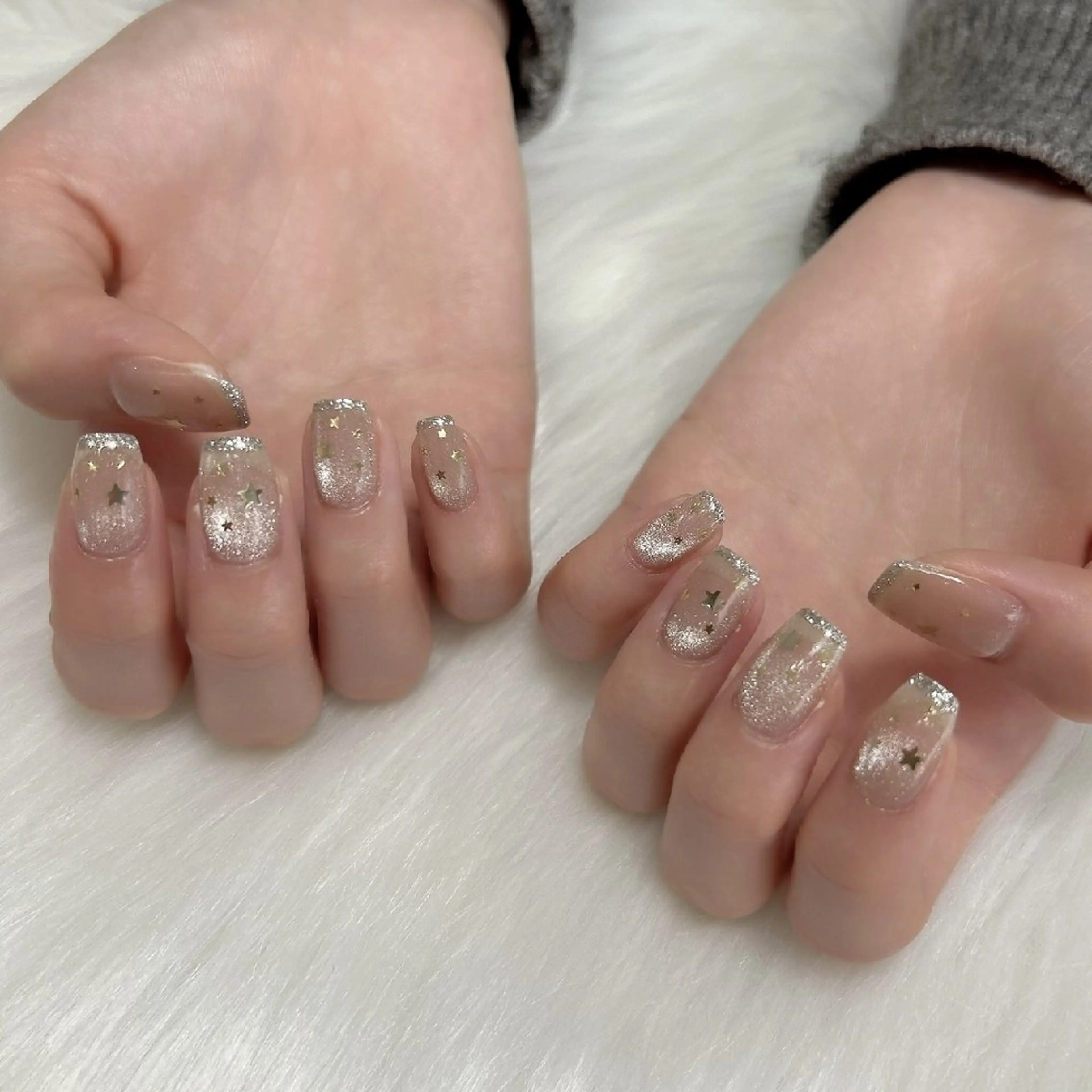 ネイル マグネットネイル スクエアネイル ハンドネイル Jade nail所属・Jadenail  kokoroのネイルデザイン