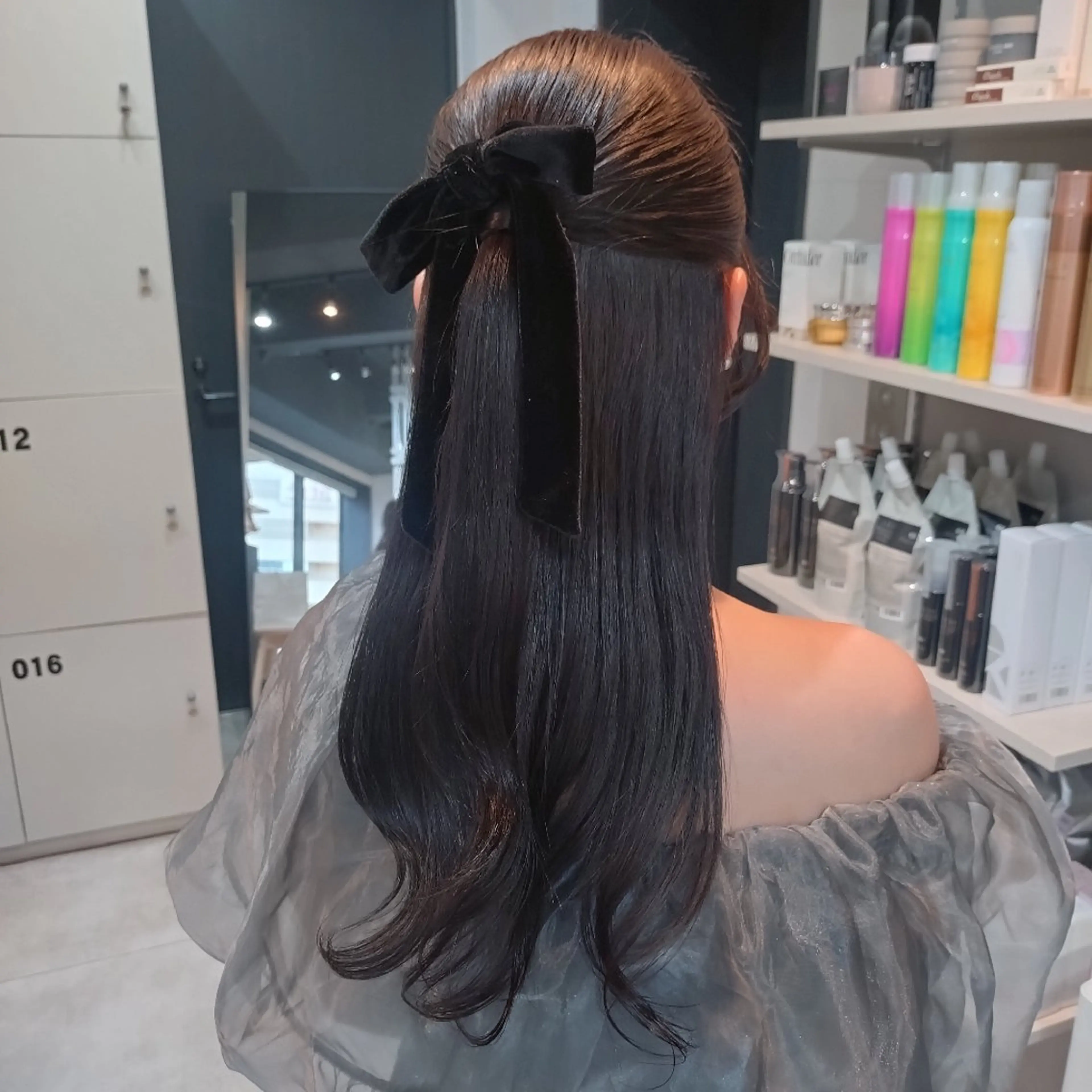 セミロング ヘアアレンジ ヘアセット ヘアアレンジ/柔らか 艶カラー/AKARIのヘアスタイル