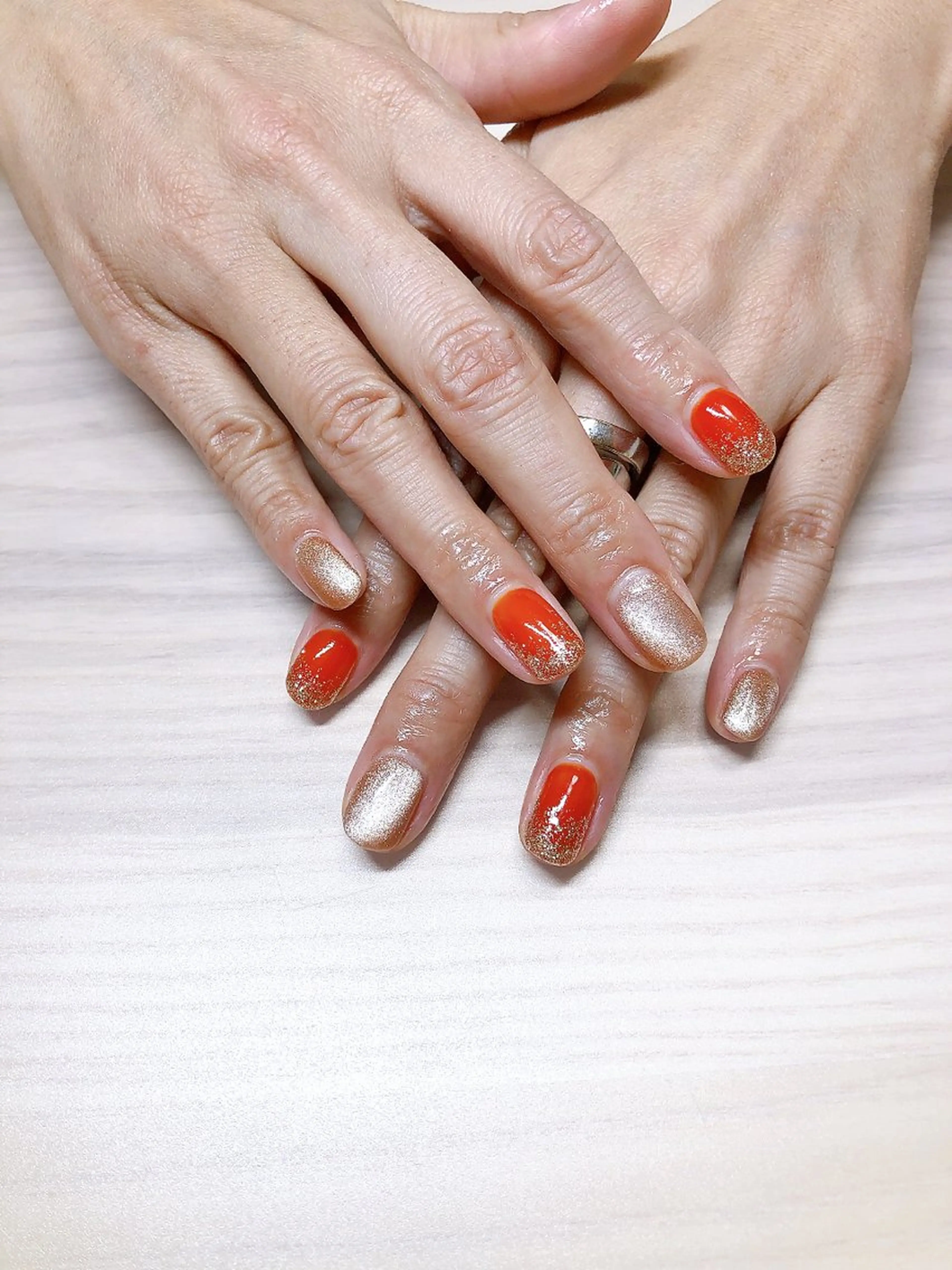 ネイル オレンジ デ・アイム「nail salon MIMIPARUN」所属・ナリス化粧品 MIMIPARUNのネイルデザイン