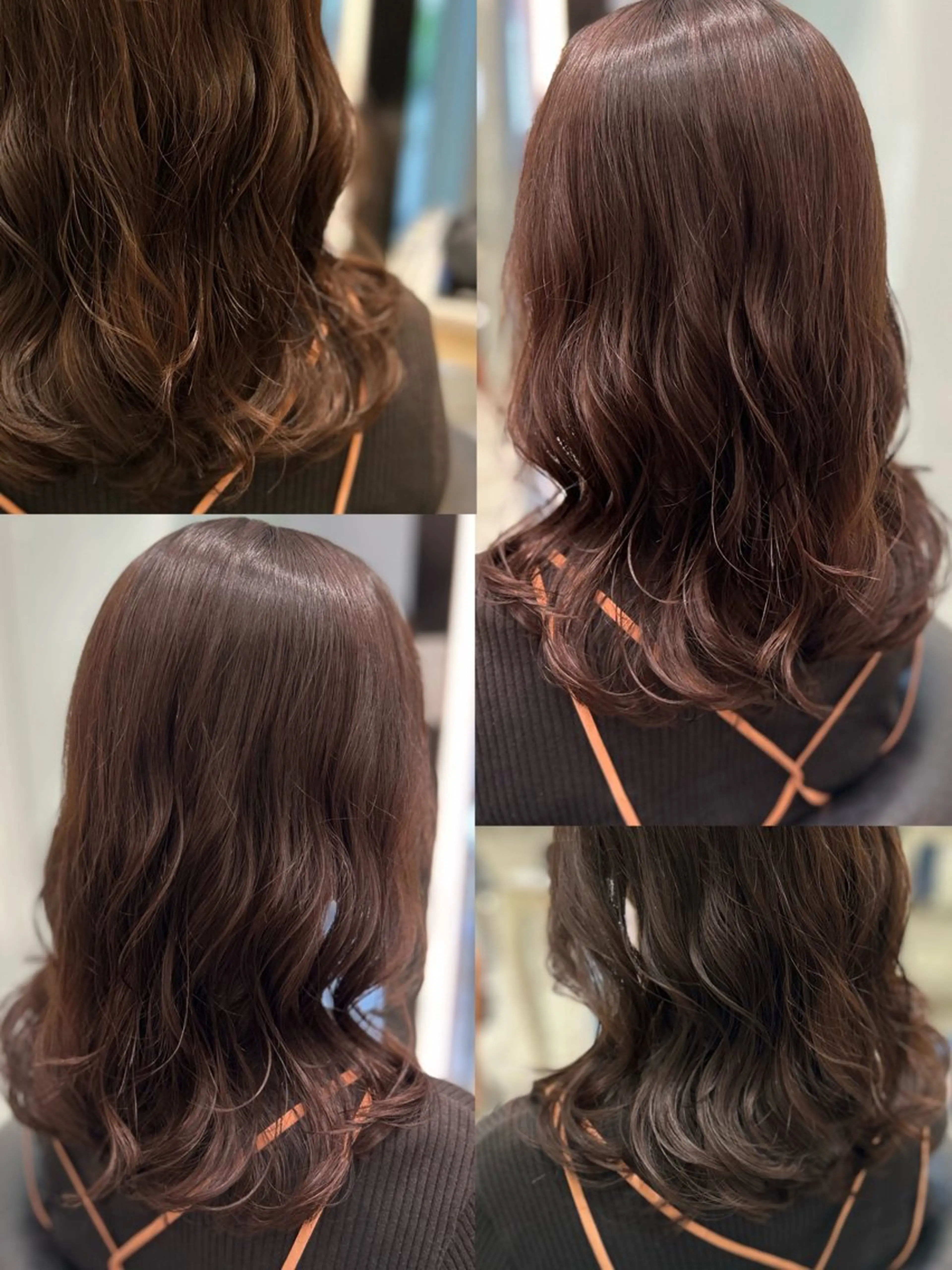 ミディアム パーマ カット パーマ コテ巻き風パーマ✨ 韓国ヘア🤎近下菜央のヘアスタイル