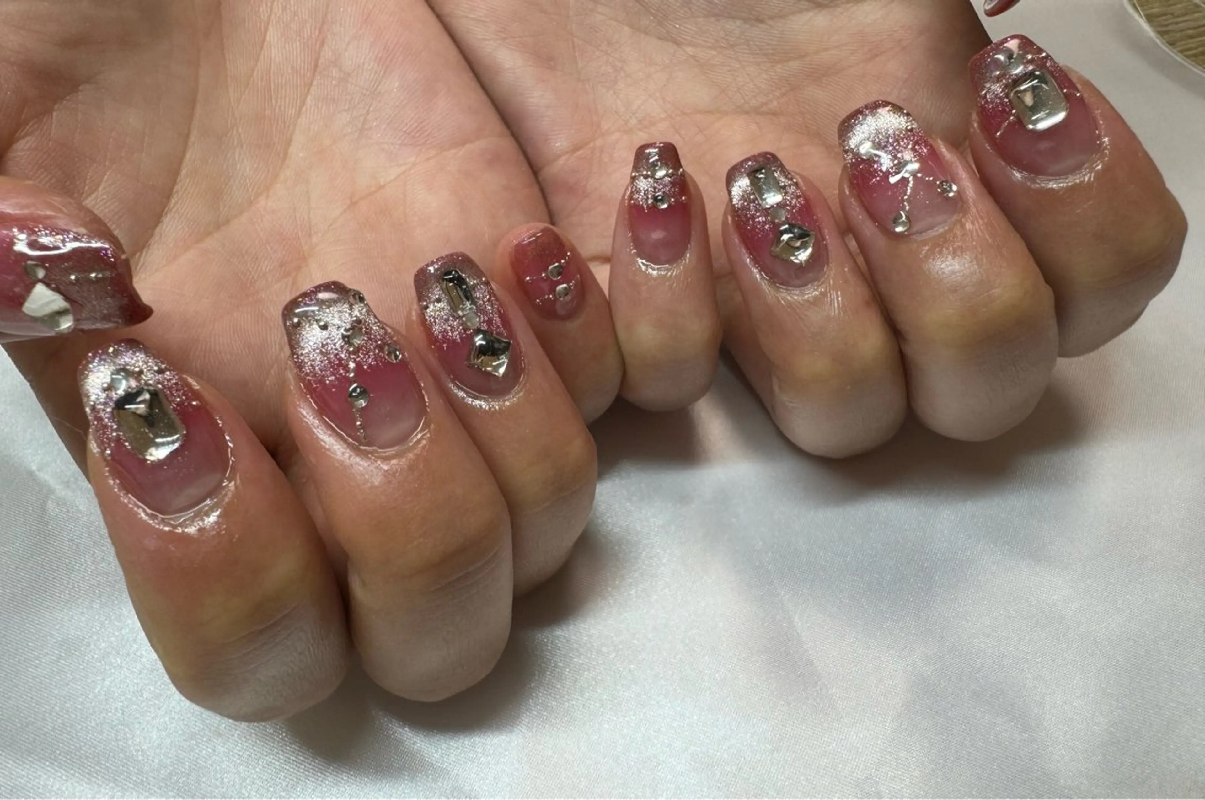 ネイル アートネイル フレンチネイル 韓国ネイル マグネットネイル 持ち込み MH_ Nailのネイルデザイン