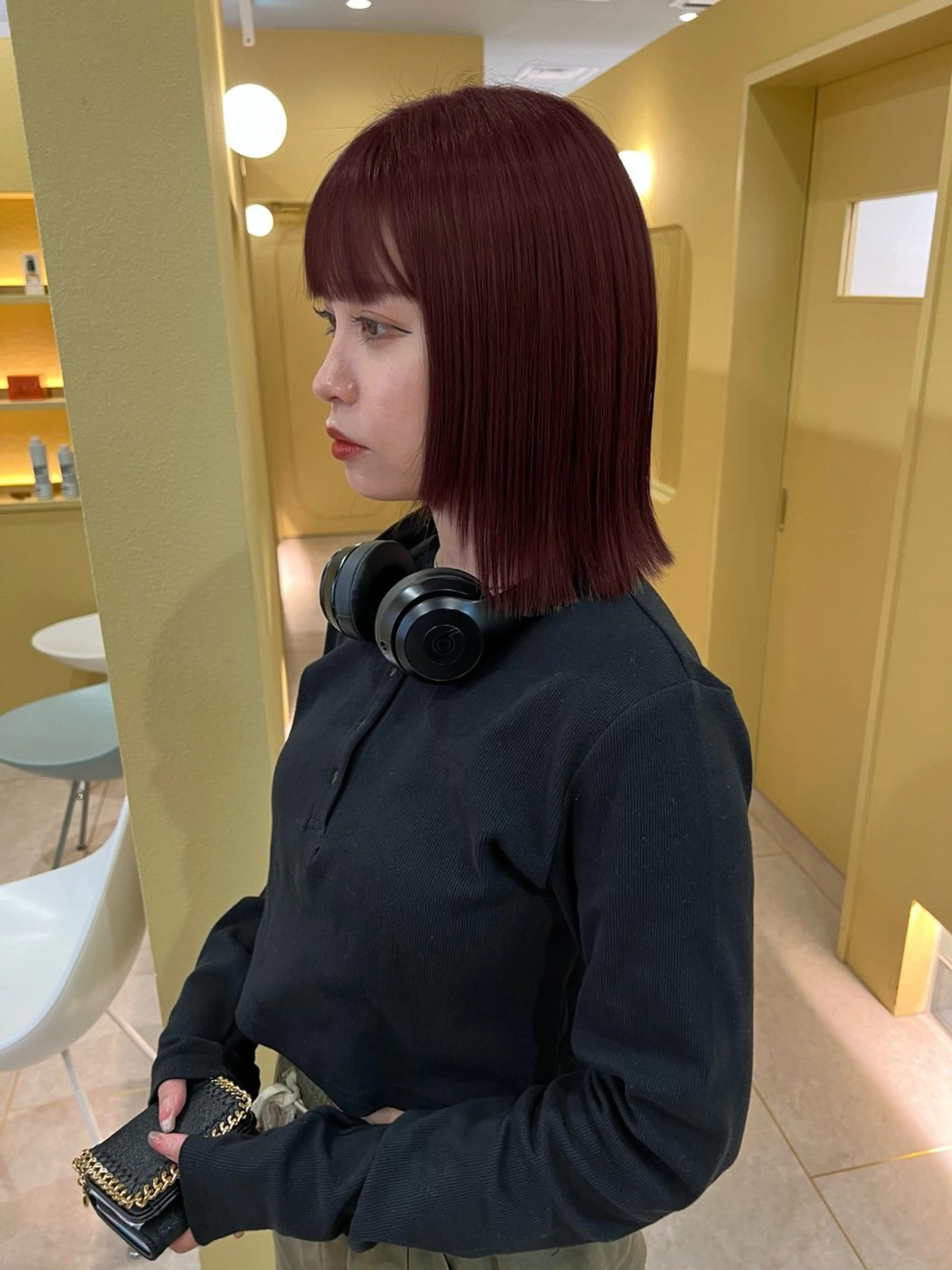 ミディアム カラー ホンマル　モトキ /ボブ/暖色🍊のヘアスタイル