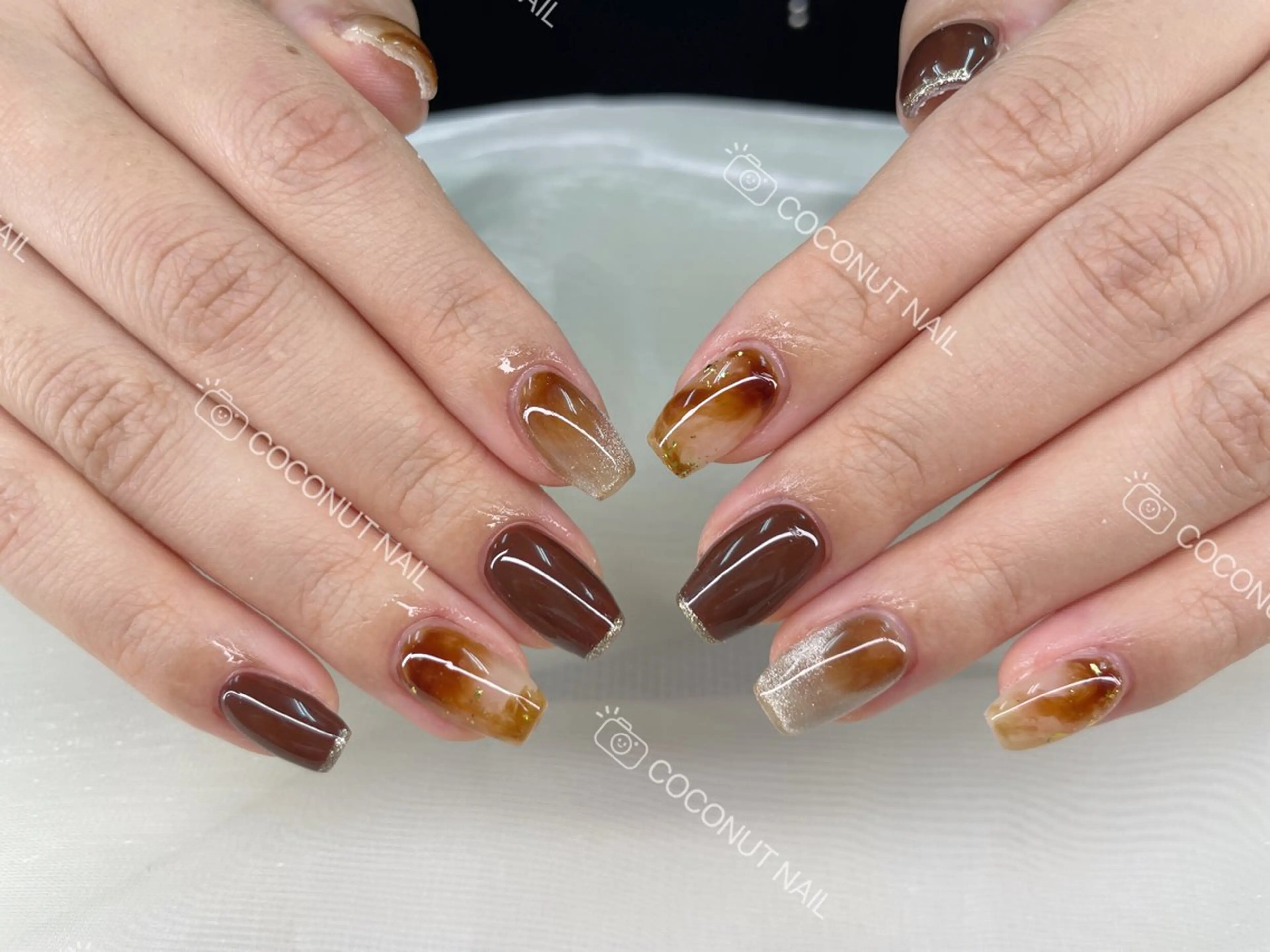ネイル ハンドネイル 神田 ココナッツのネイルデザイン