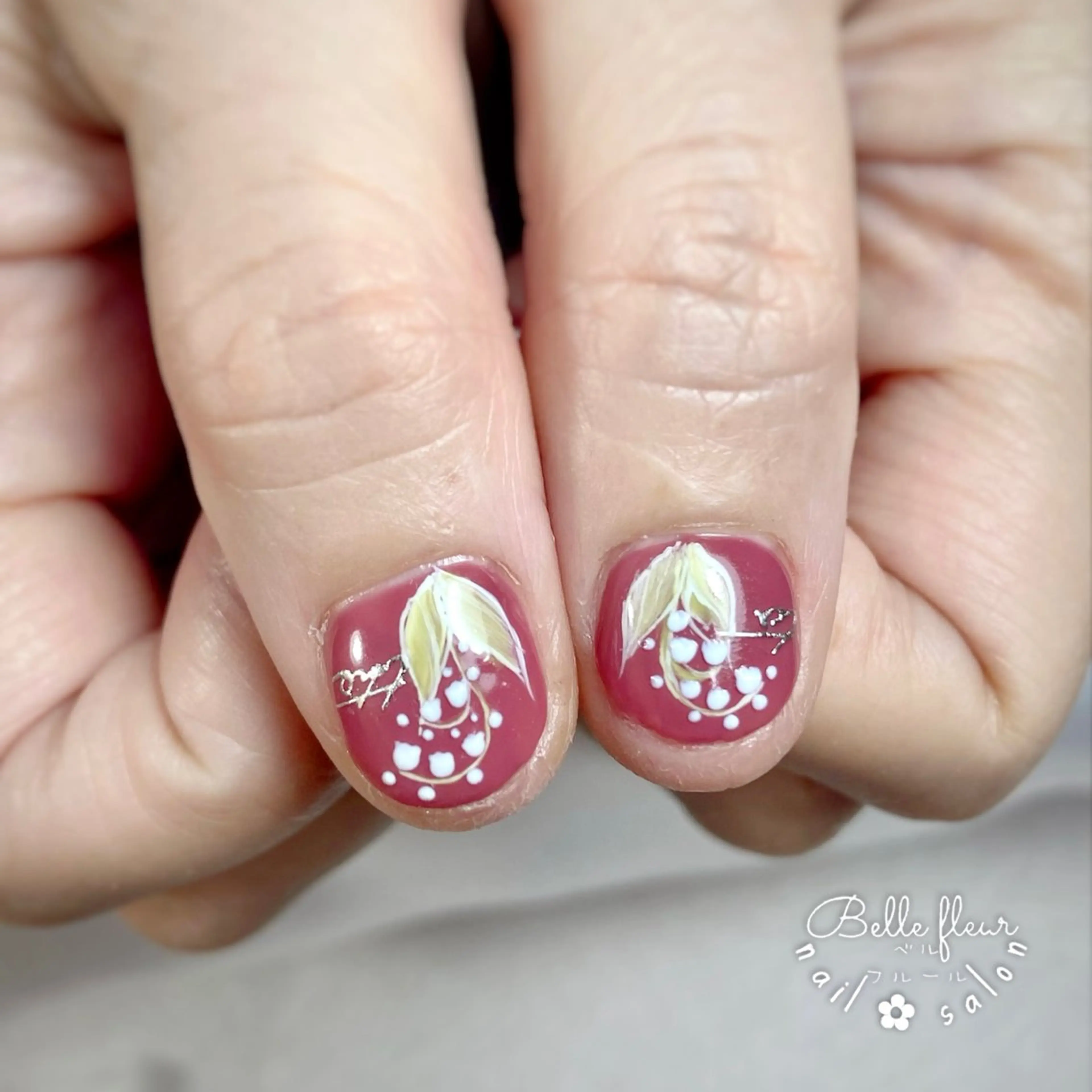 ネイル フラワーネイル 春ネイル ﾈｲﾙｻﾛﾝ Bellefleurのネイルデザイン