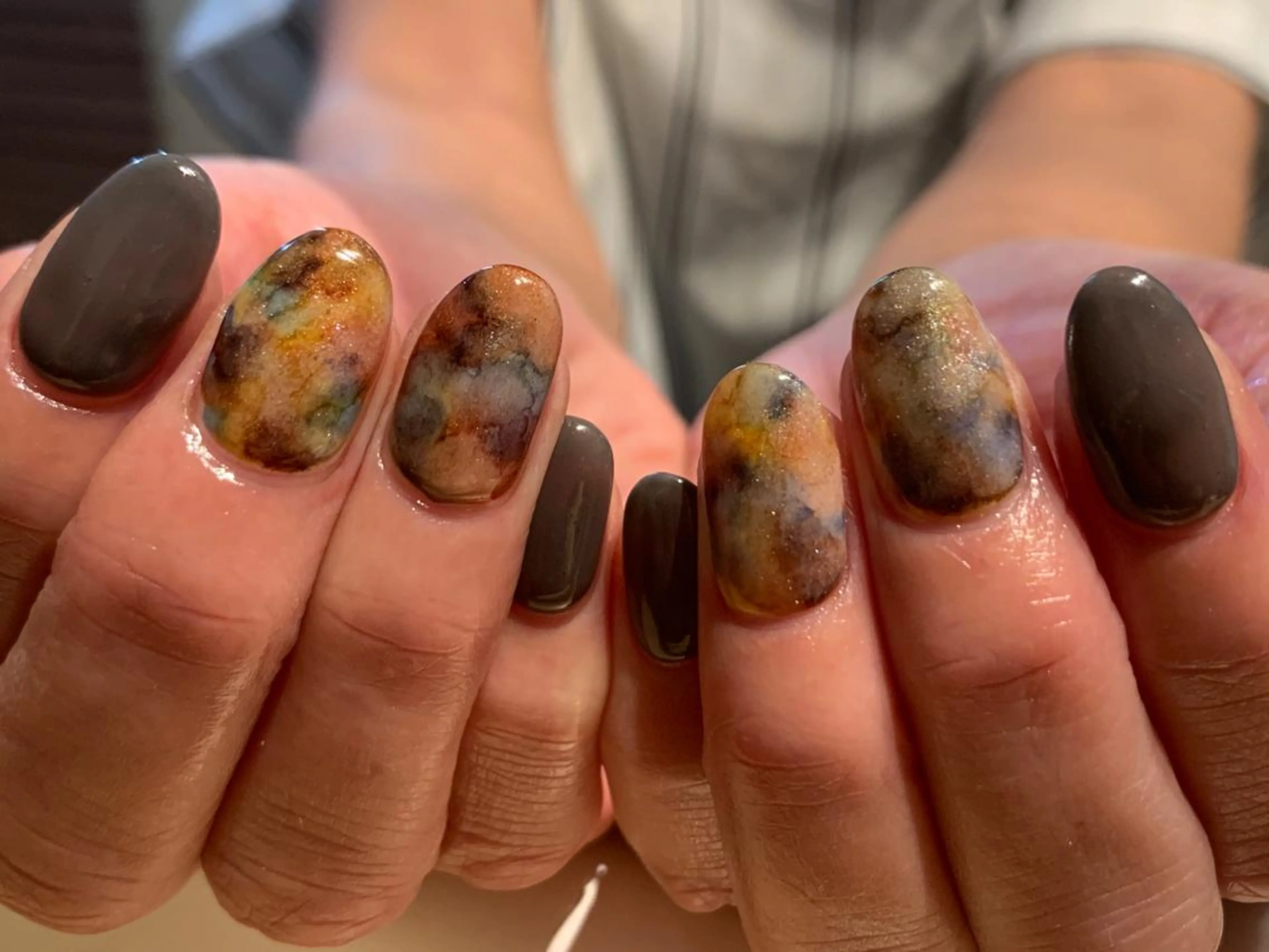 ネイル ブルー グリーン Nail Space R所属・ネイルスペースR 小林のネイルデザイン