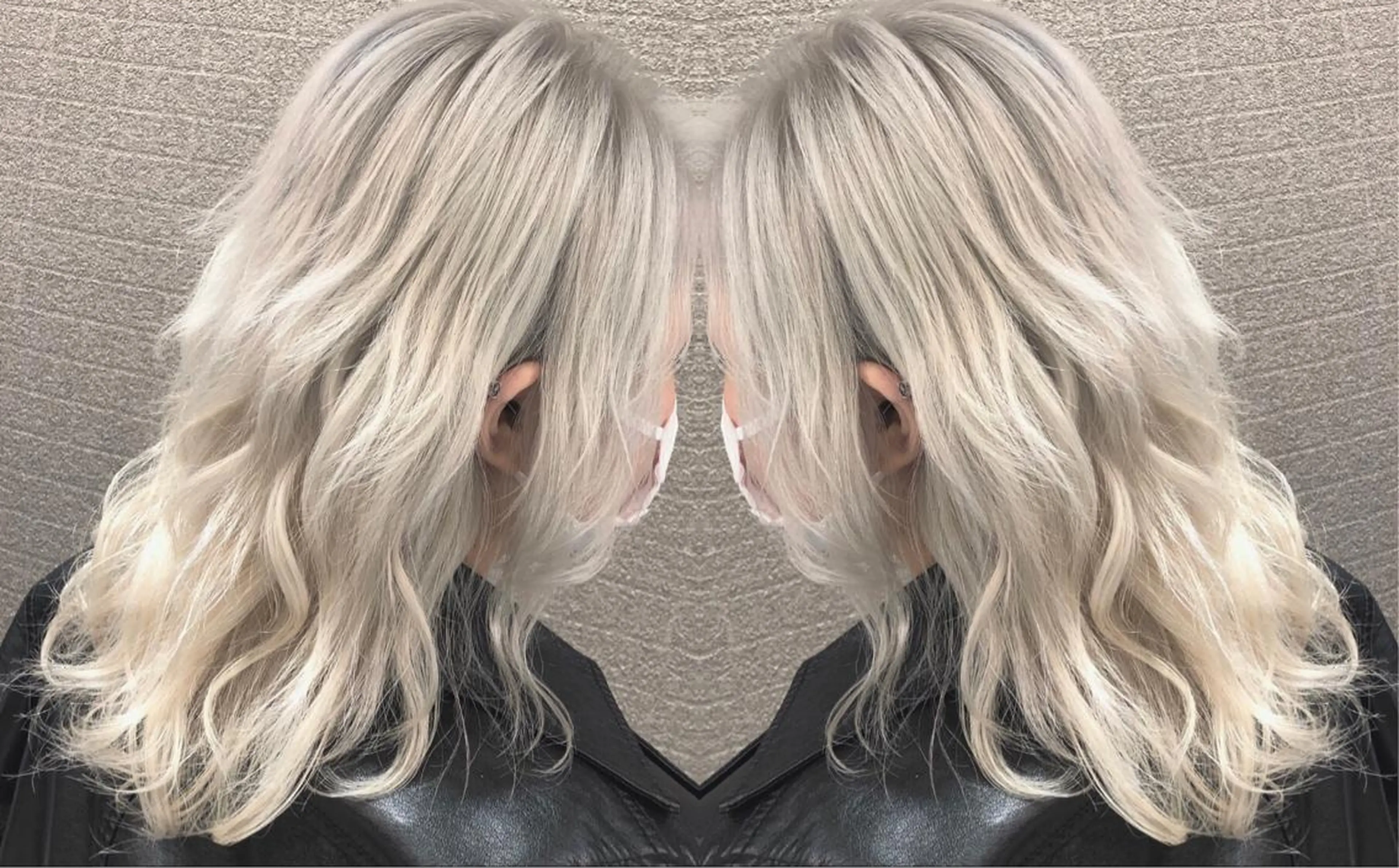 ミディアム カラー ヘアアレンジ シールエクステ バレイヤージュ ブリーチ デザインカラー ハイライトカラー アンドウ ユウ/ レイヤーカット/韓国のヘアスタイル