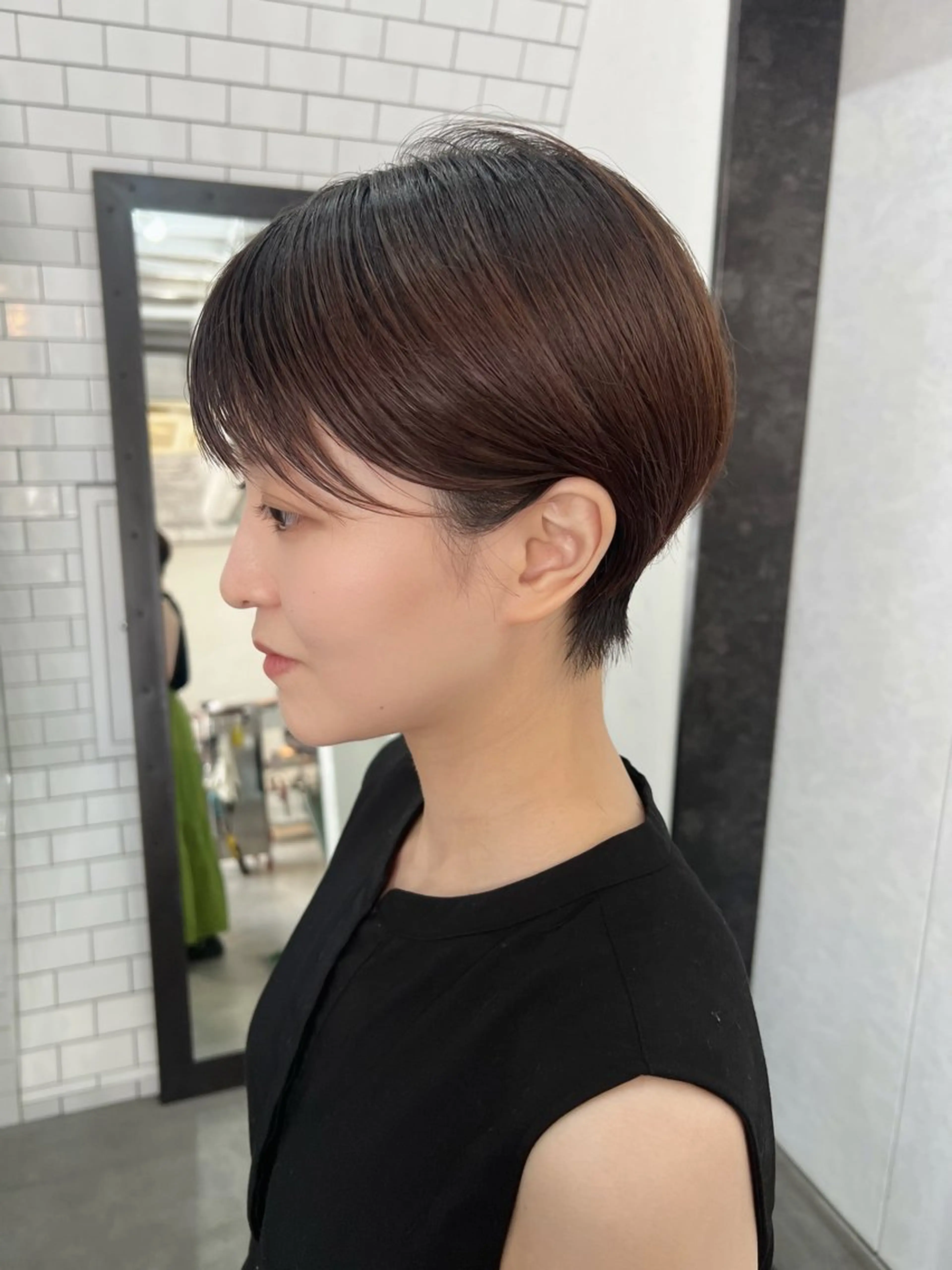 ショート カット 紙屋町ショート /ボブ　パーマ河内蓮のヘアスタイル