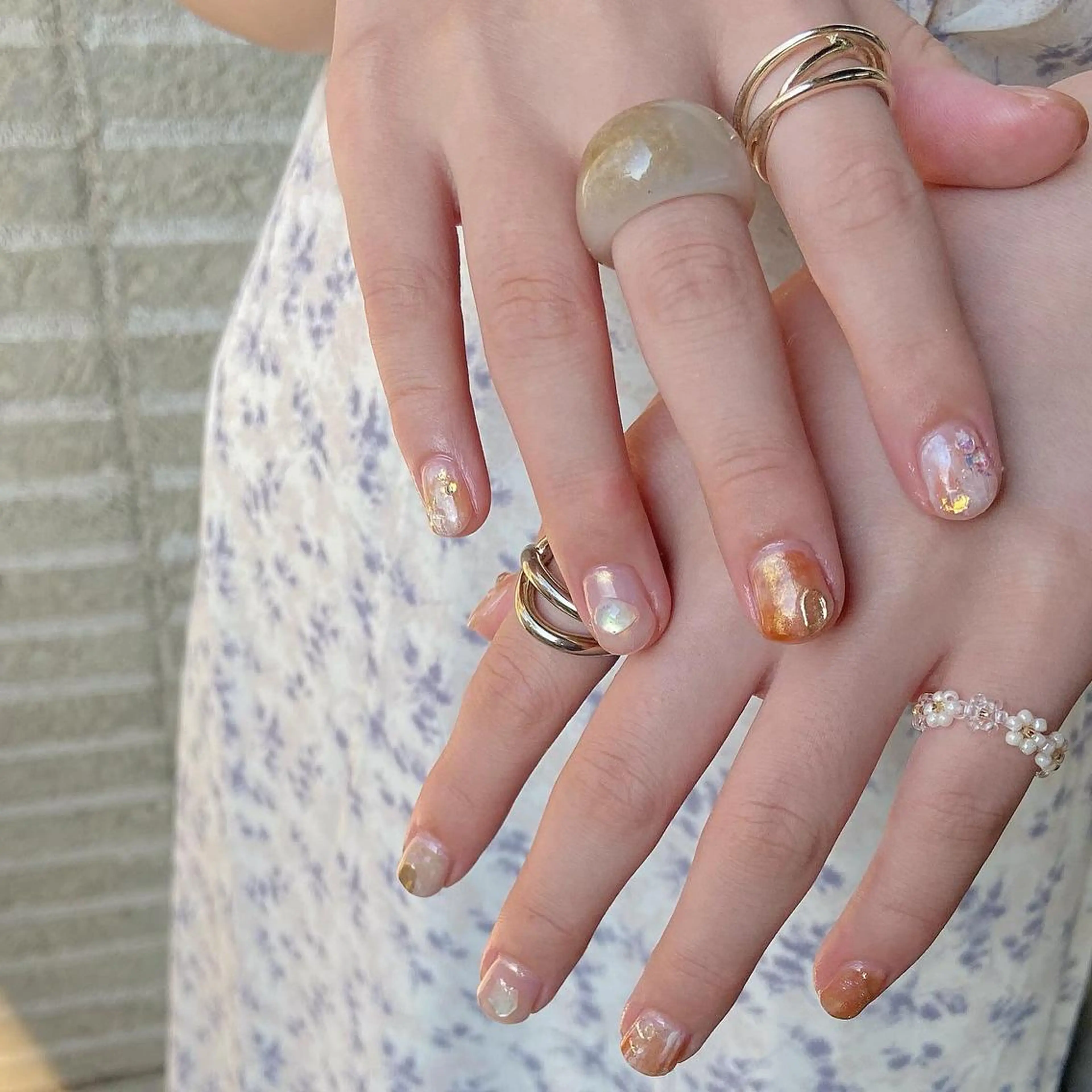 ネイル キラキラネイル 𝕄𝕚𝕪𝕦🤍 自由が丘⌇パラジェルのネイルデザイン