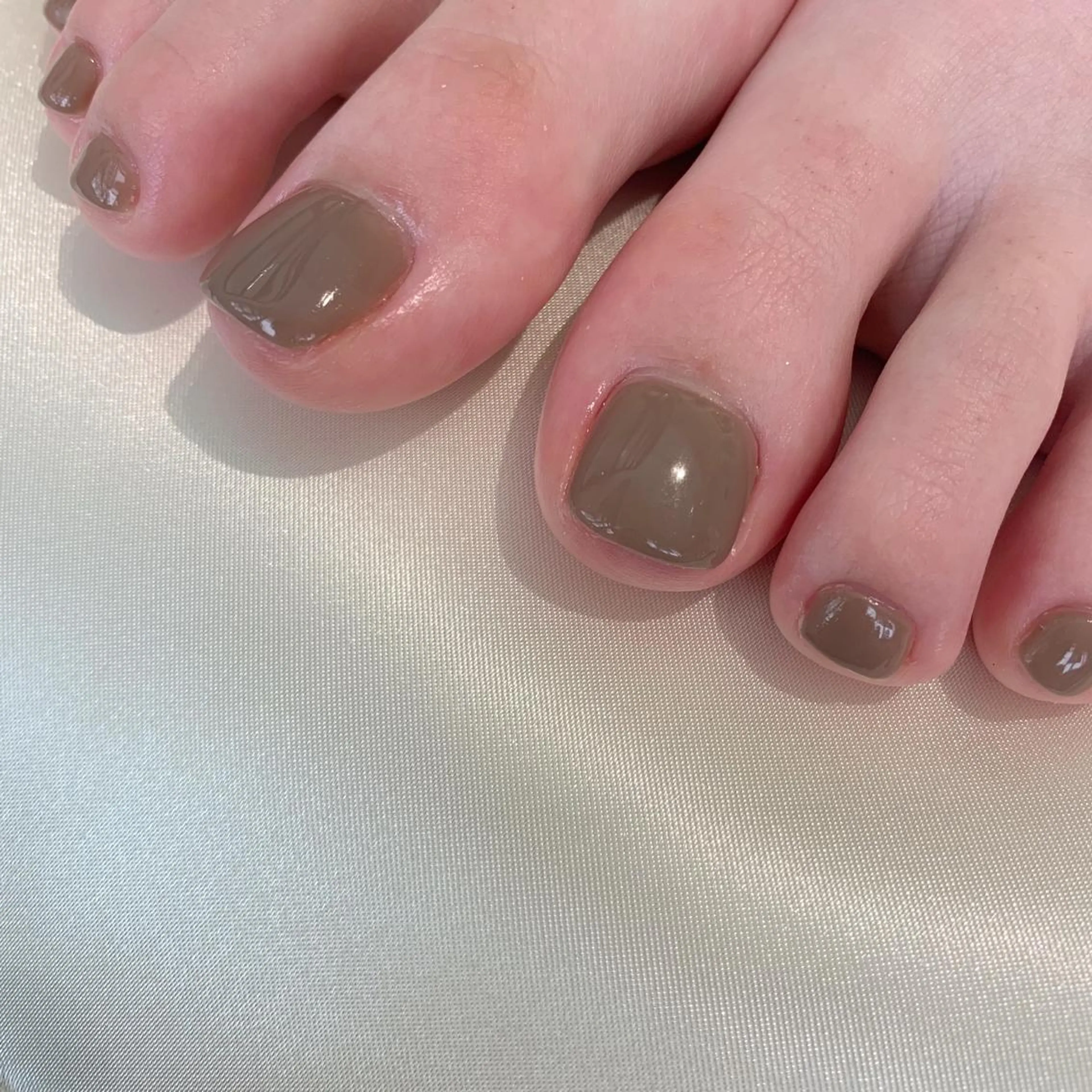 ネイル フットネイル ジェルネイル ワンカラーネイル パラジェル 鈴木 里奈のネイルデザイン