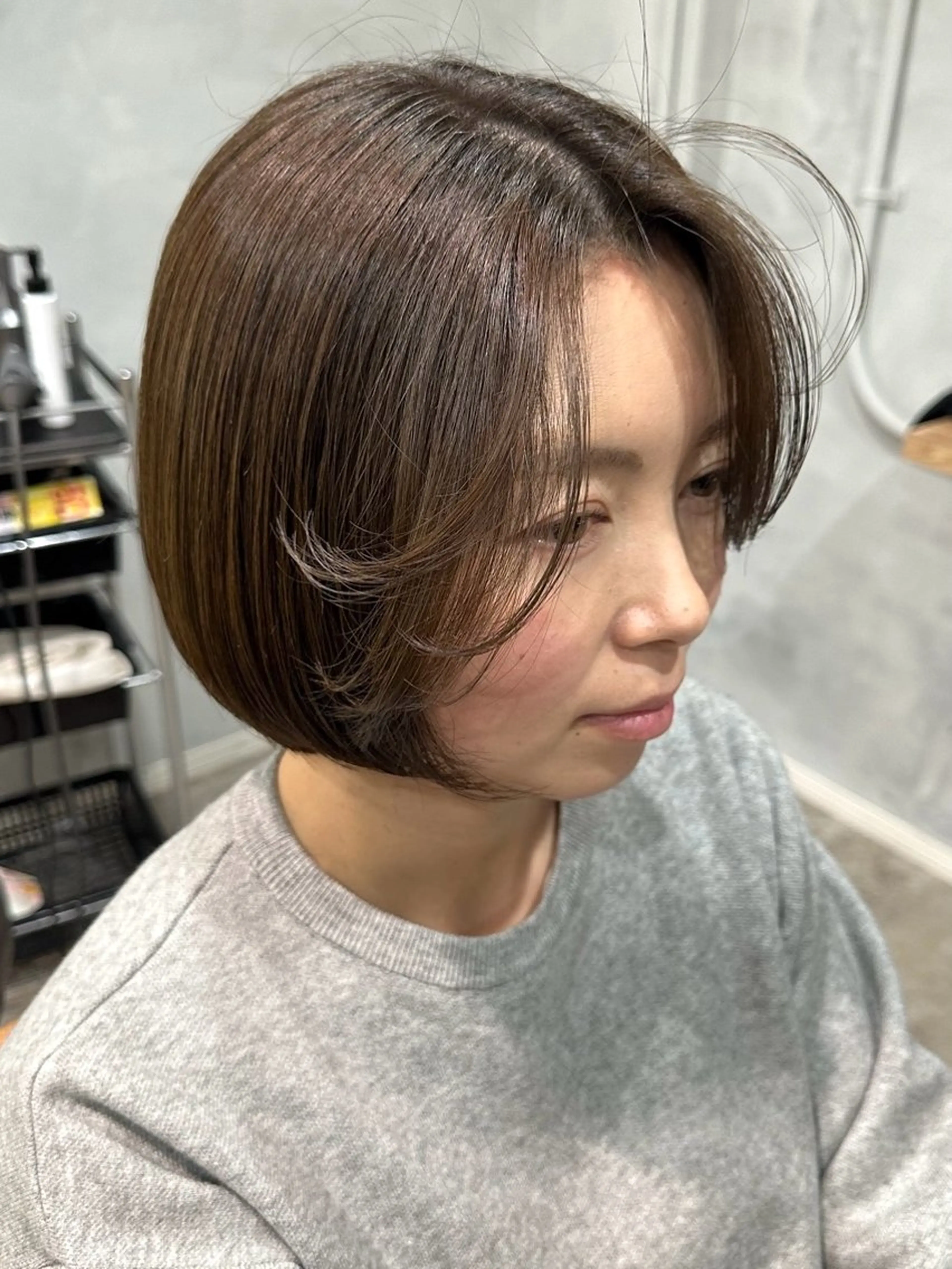 ミディアム カット トリートメント 大久保 優香のヘアスタイル