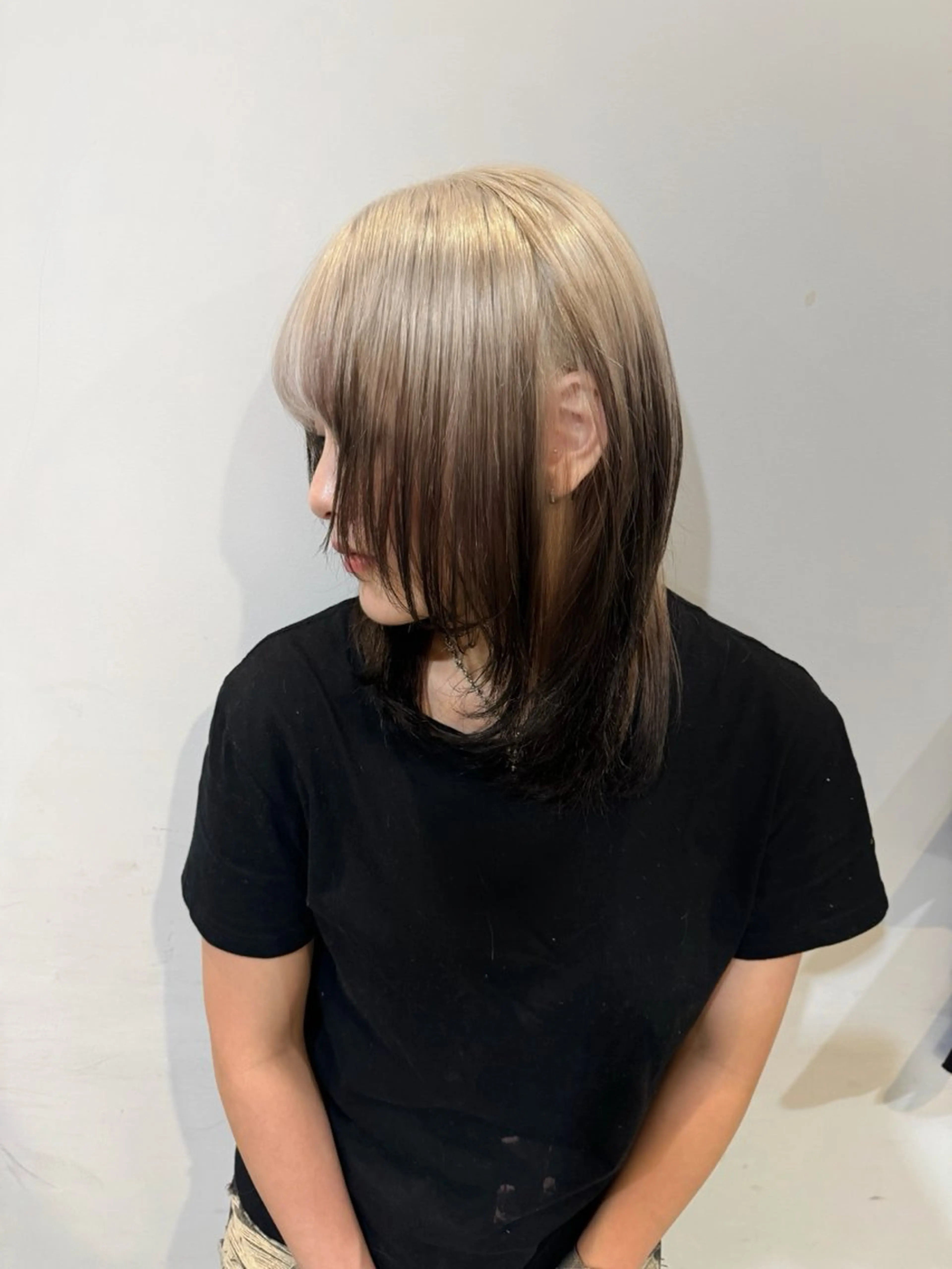 ミディアム カラー ヘアカラー ハイトーン/デザイン カラー／悠斗のヘアスタイル