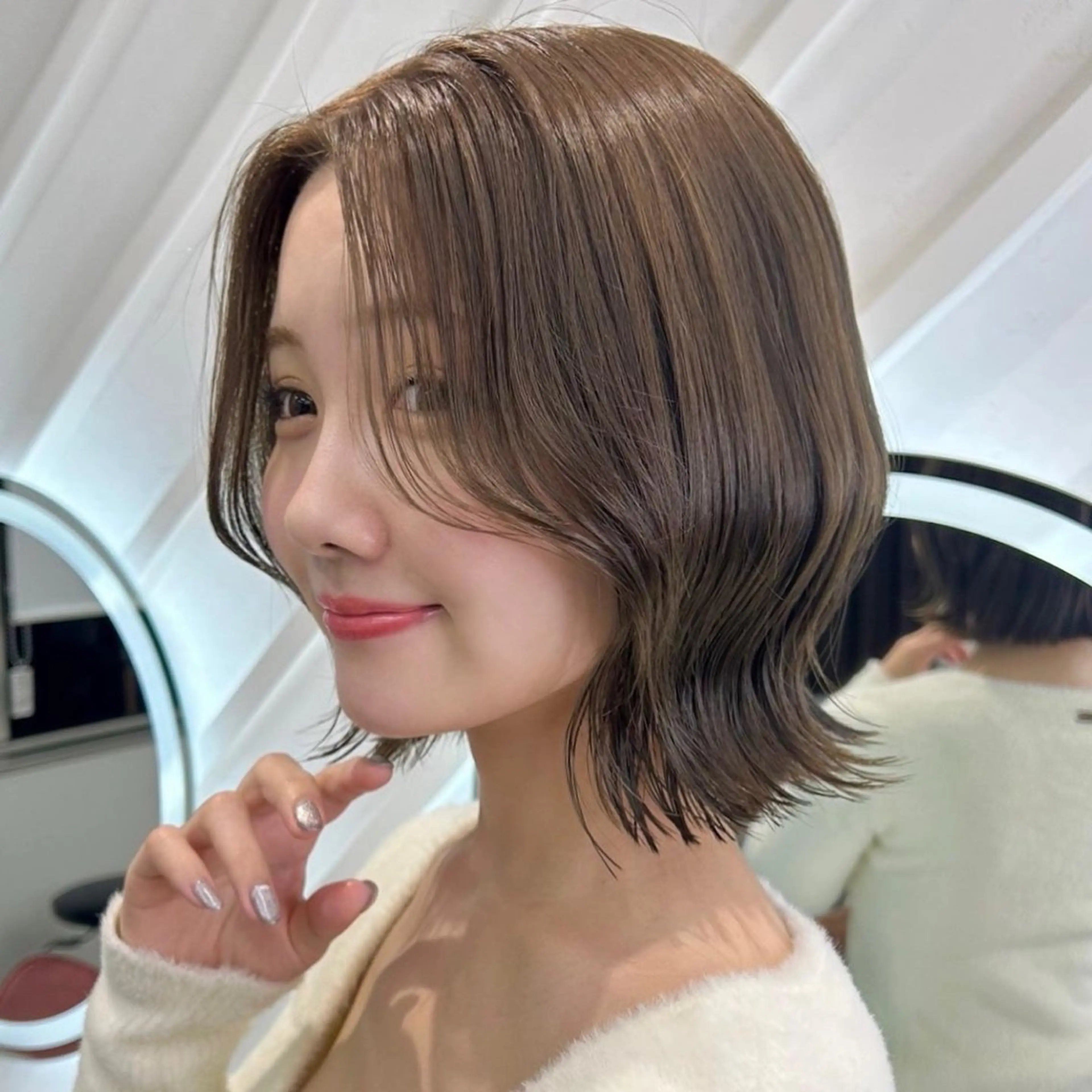 ショート カラー 莉乃/縮毛矯正/髪質 改善/艶カラーのヘアスタイル