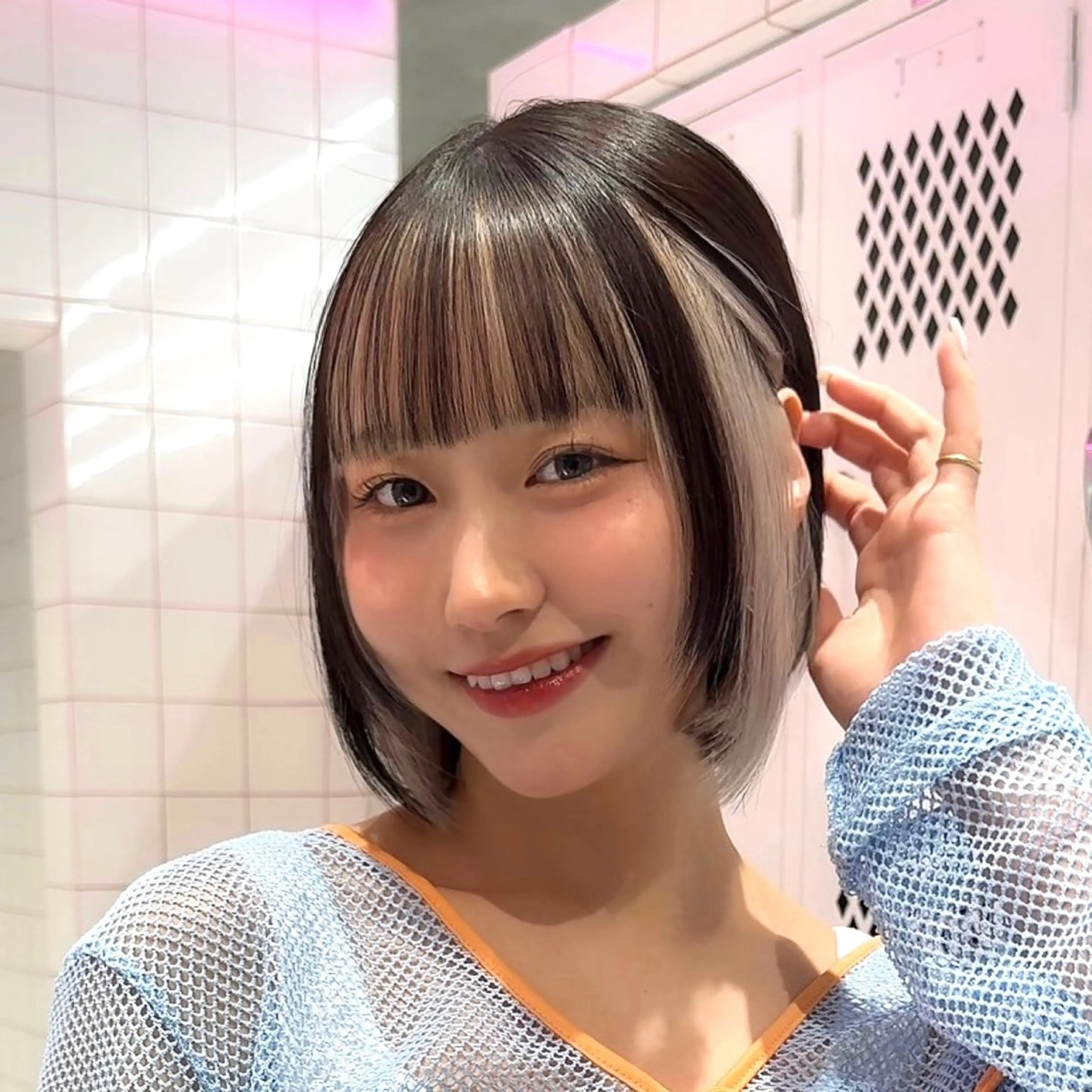 ミディアム カラー ヘアカラー トリートメント Lond luce心斎橋所属・🍀小川大輔🍀 ボブ/ブリーチ🥇のヘアスタイル