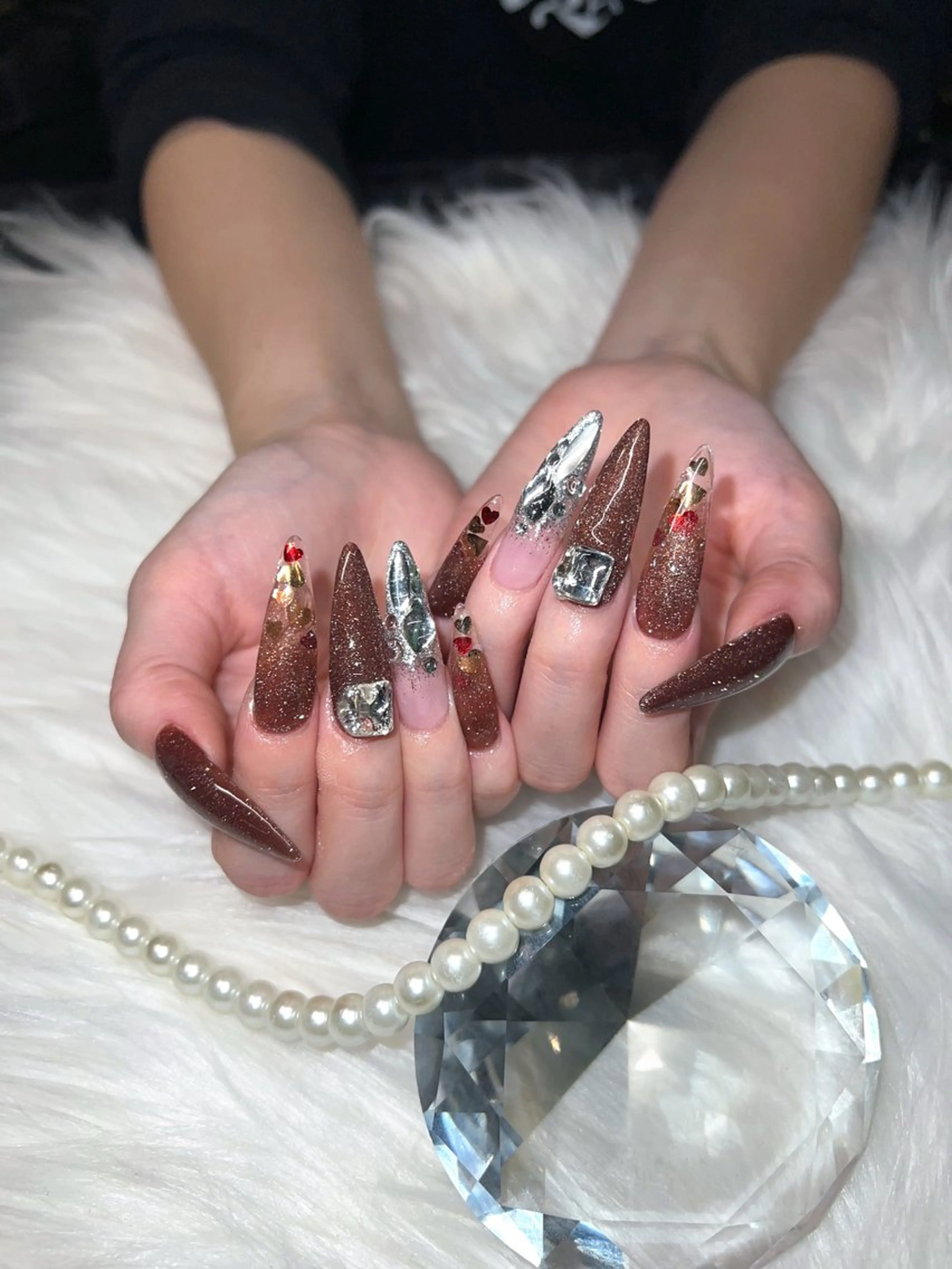 ネイル フラッシュネイル マグネットネイル 持ち込み スカルプネイル ハンドネイル Kobayashi Komugiのネイルデザイン