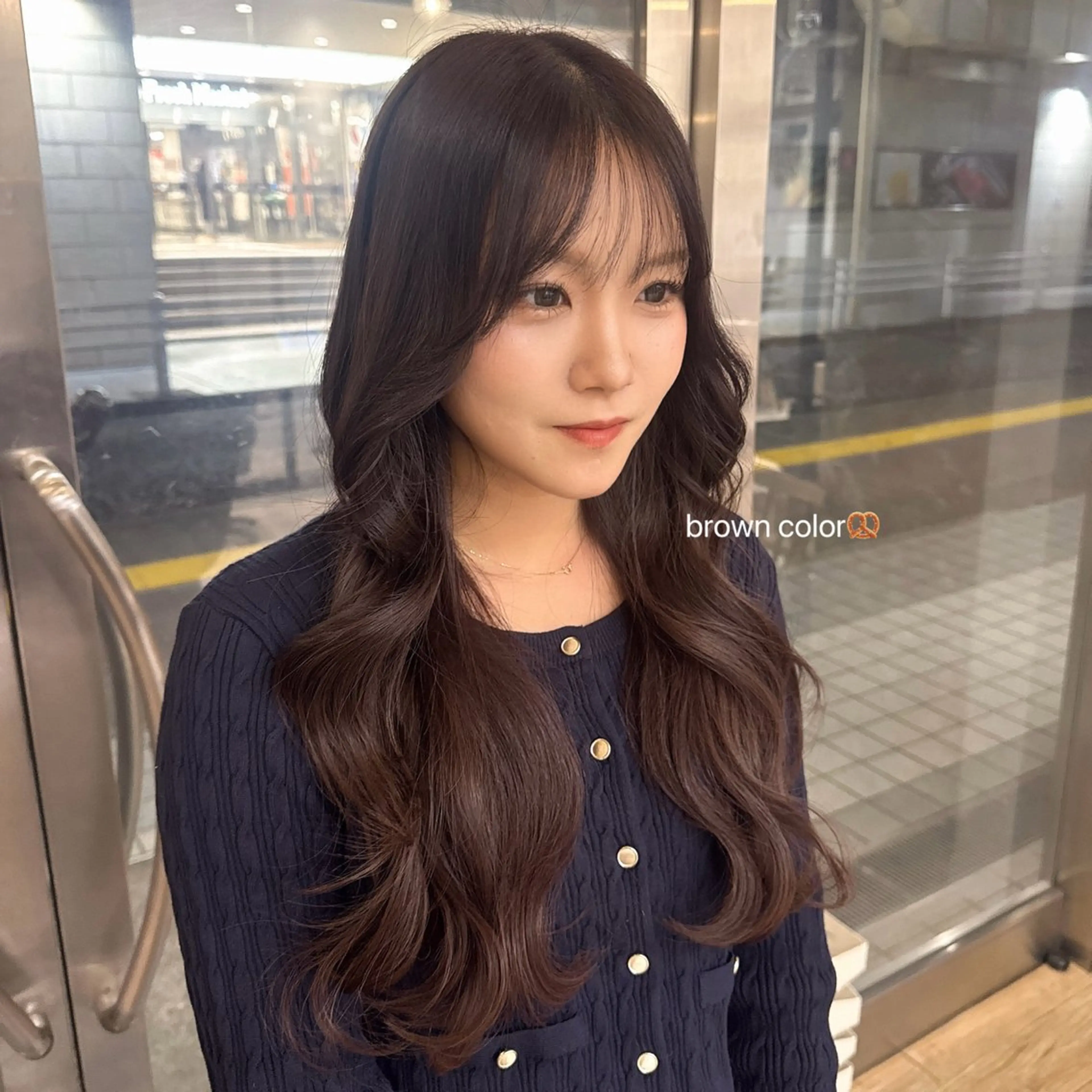 ロング カラー ブラウンカラー ヘアカラー ハイトーン/艶カラー /ケアブリーチ/香音のヘアスタイル