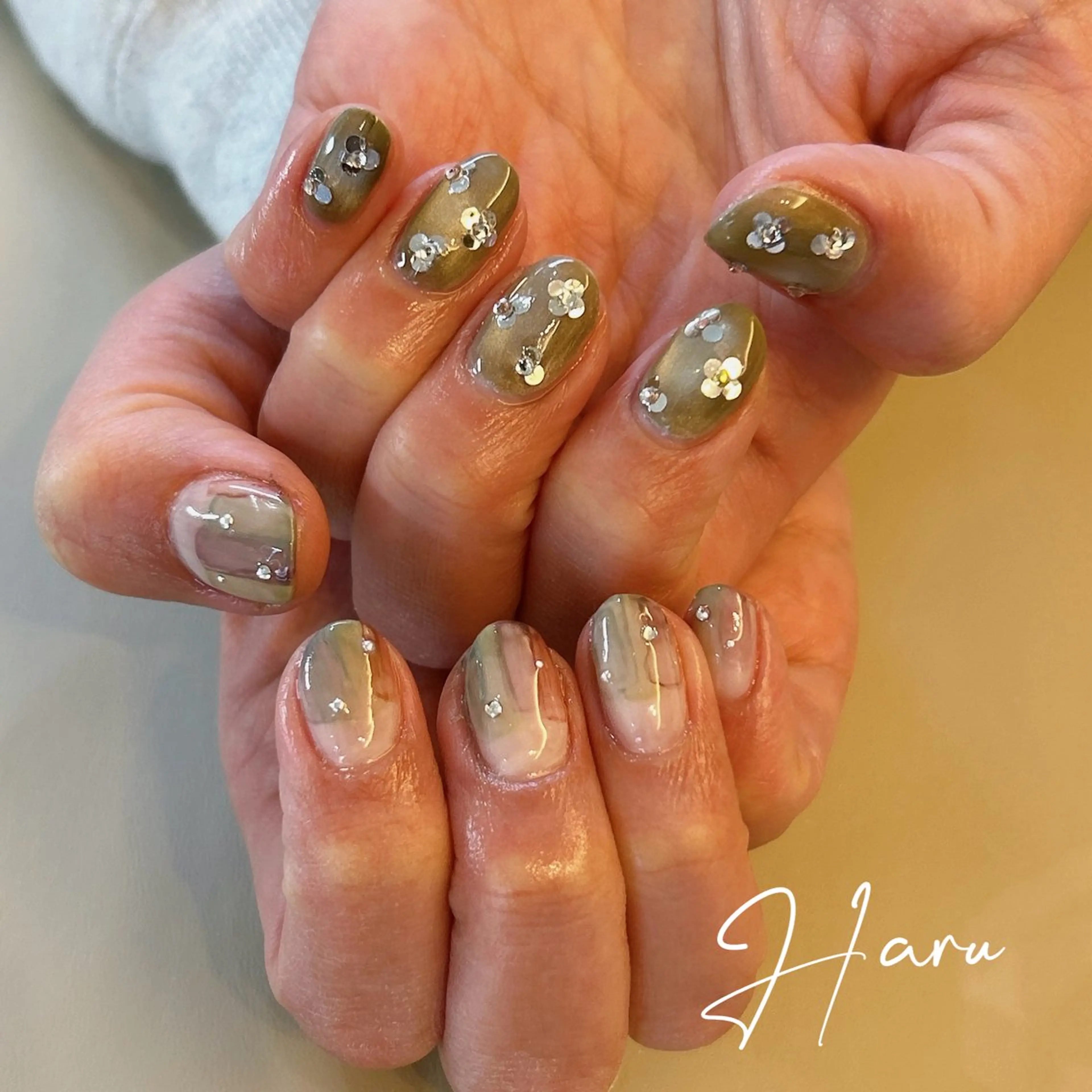 ネイル フラワーネイル ハンドネイル Haru .mのネイルデザイン