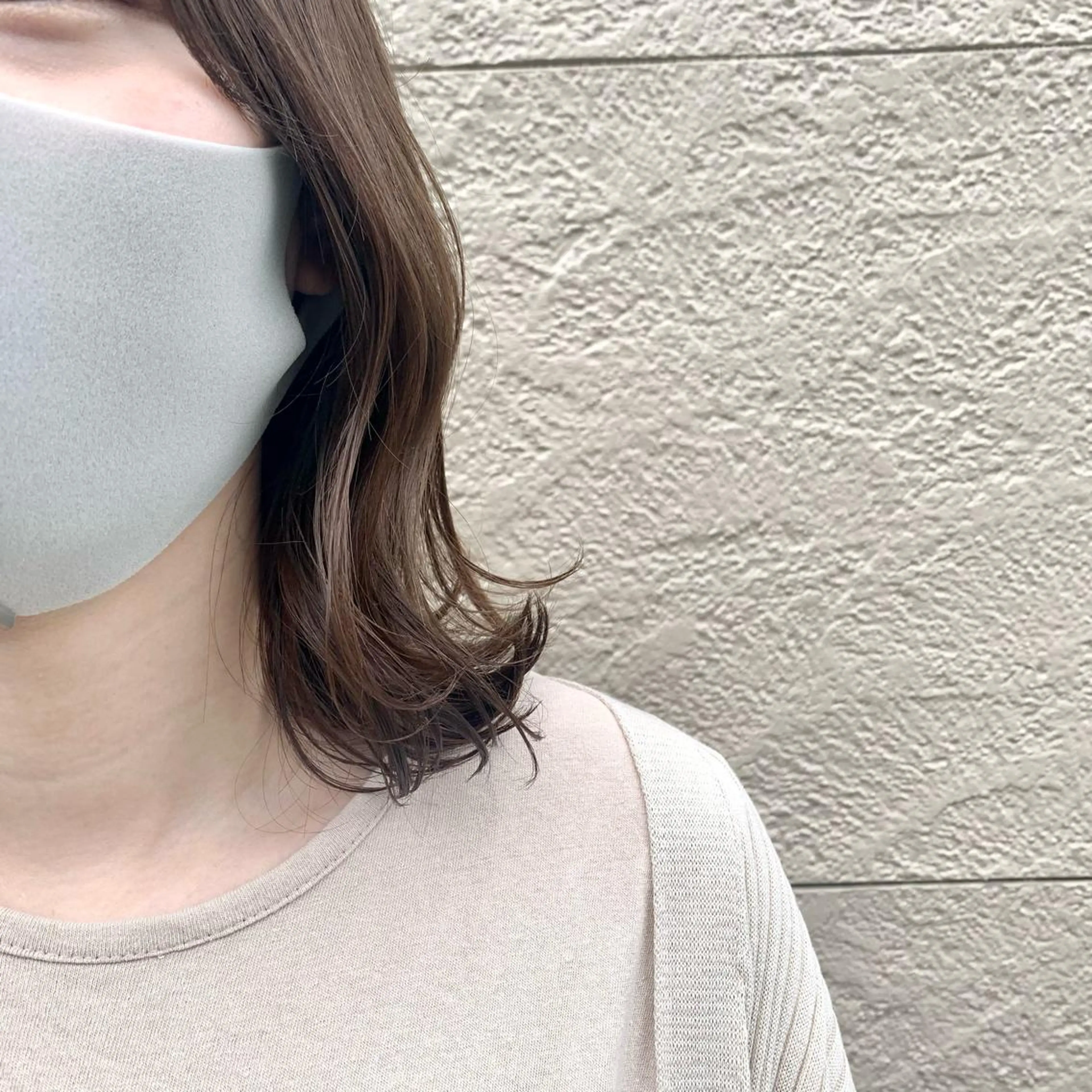 セミロング カラー くびれヘア 韓国風ヘア くびれレイヤー レイヤーカット 美髪矯正/ハイトーン 🪸🩰ヒナコのヘアスタイル