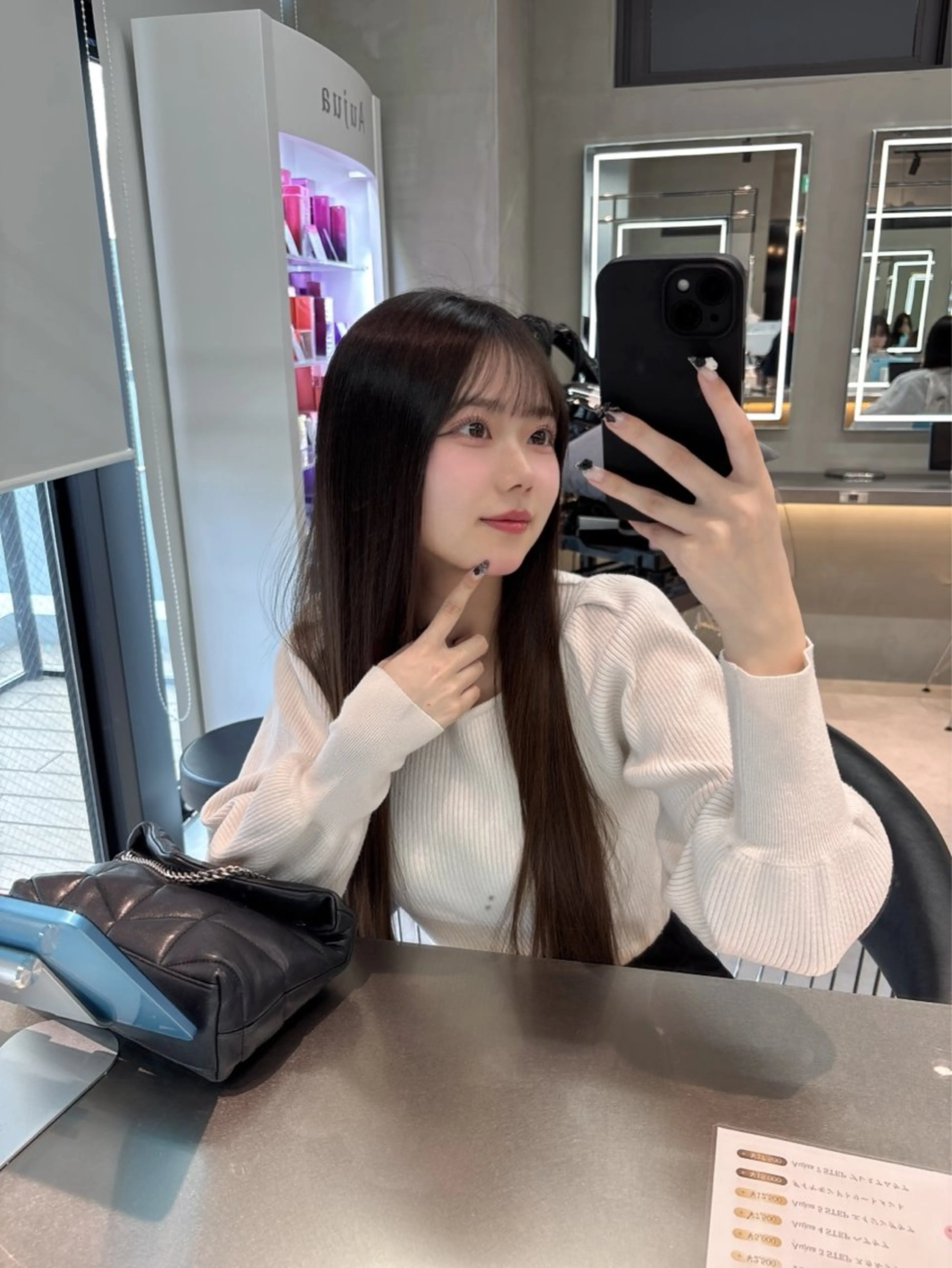 セミロング カラー パーマ 髪質改善 縮毛矯正 【美髪矯正】 吉村　清志のヘアスタイル