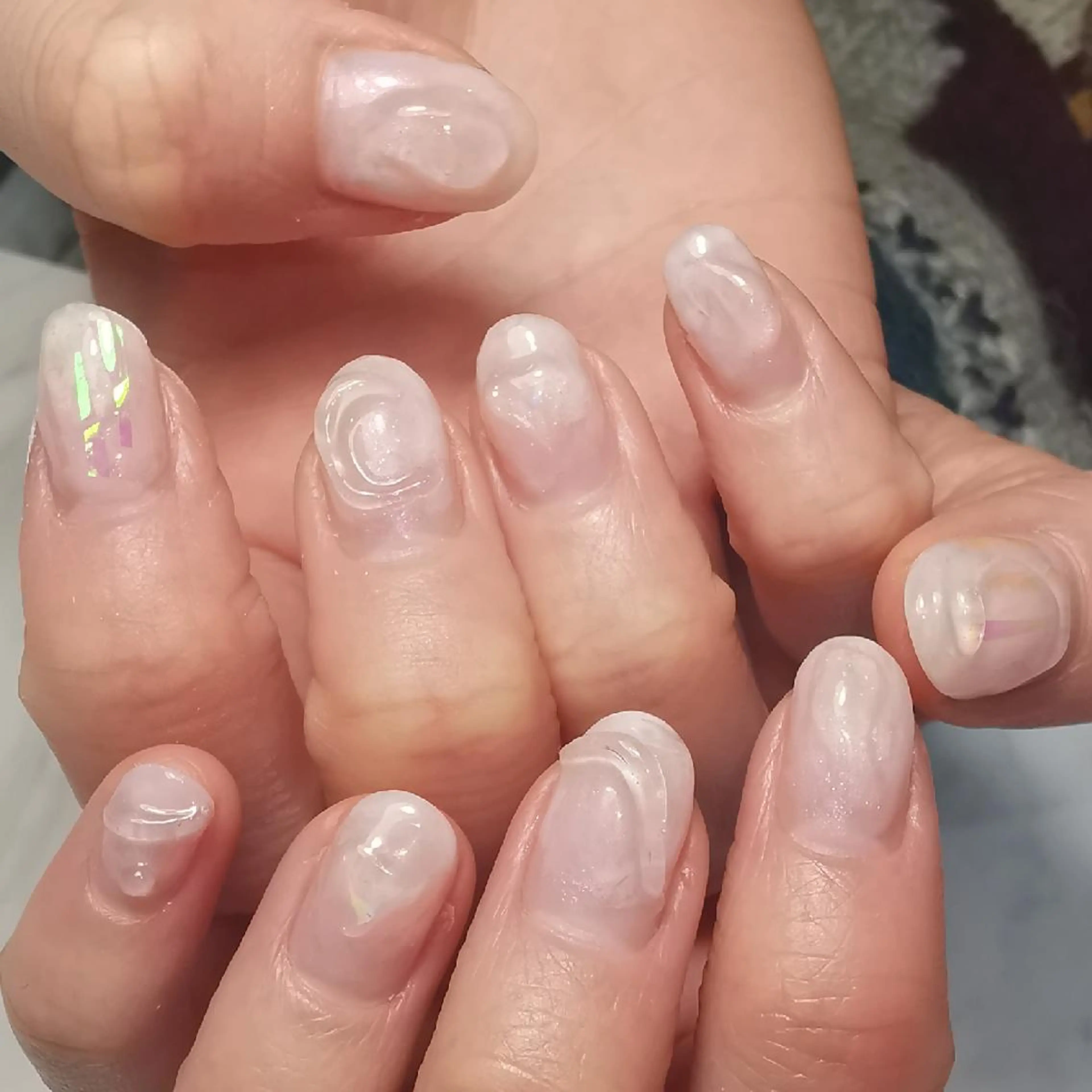 ネイル クリアネイル ハンドネイル reve あやののネイルデザイン