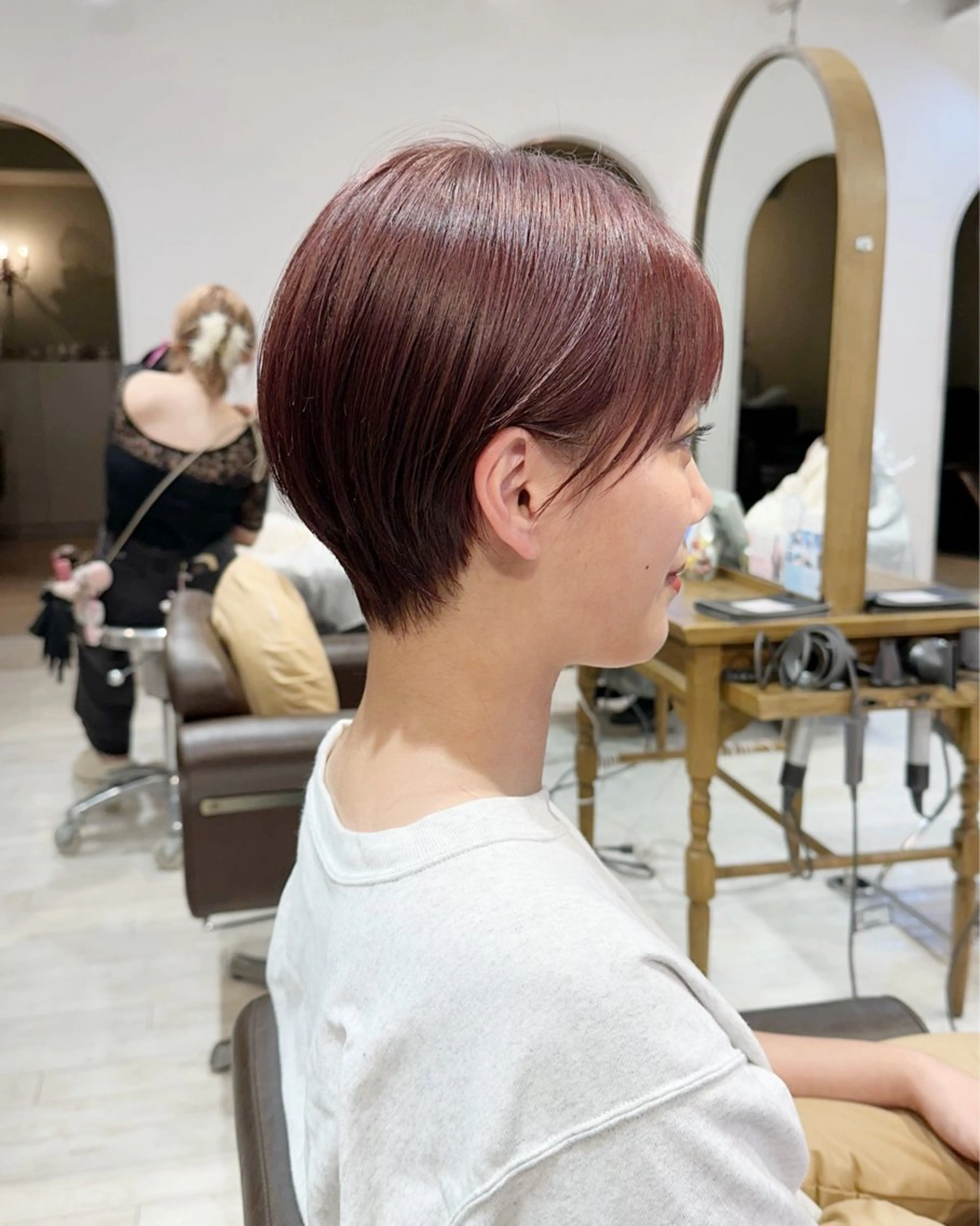 ショート 縮毛矯正 縮毛矯正/ショート/ レイヤー/畑中正敏のヘアスタイル