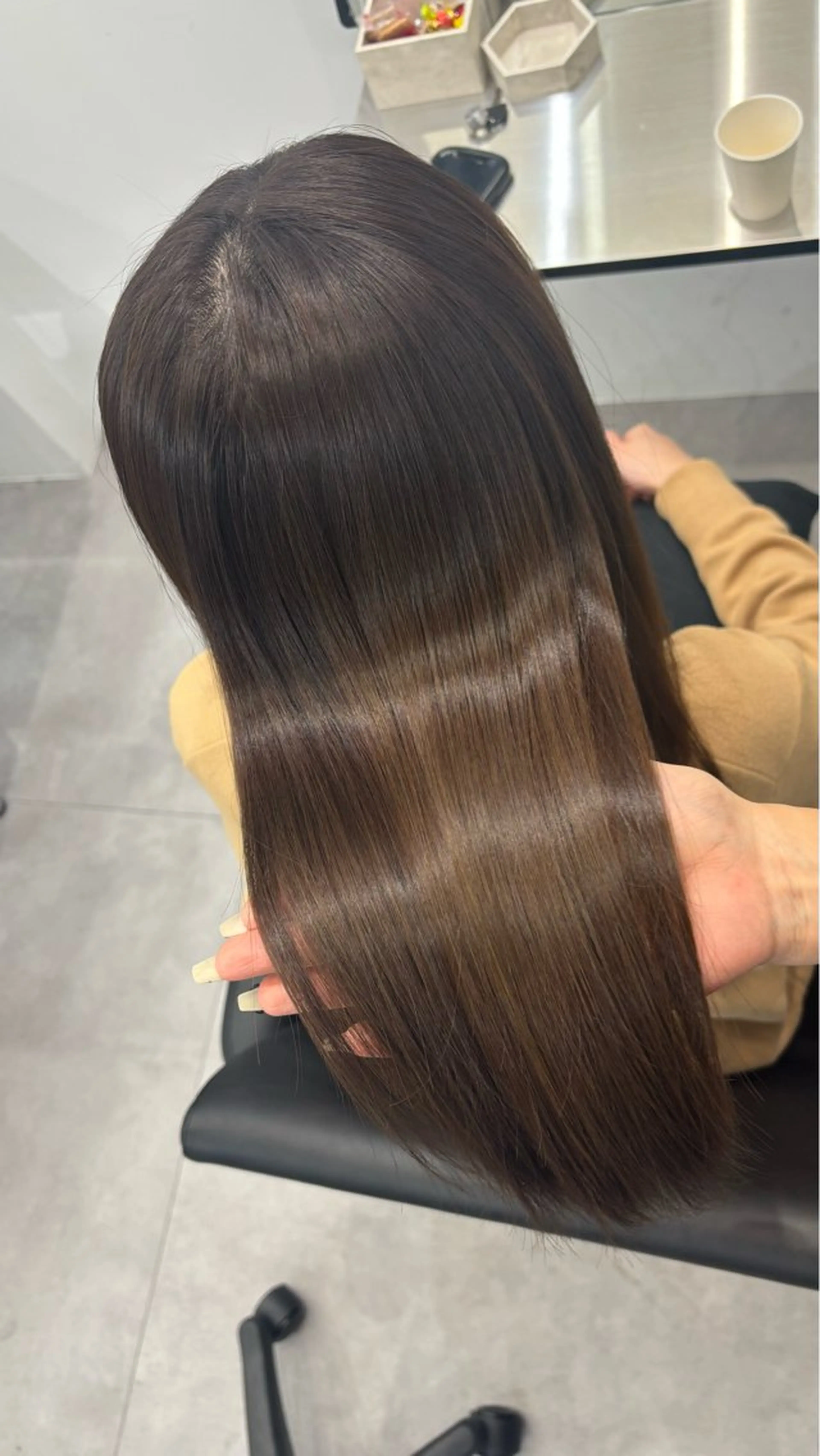 ロング カラー 髪質改善 縮毛矯正 巻ける縮毛矯正 Sachi🐰のヘアスタイル