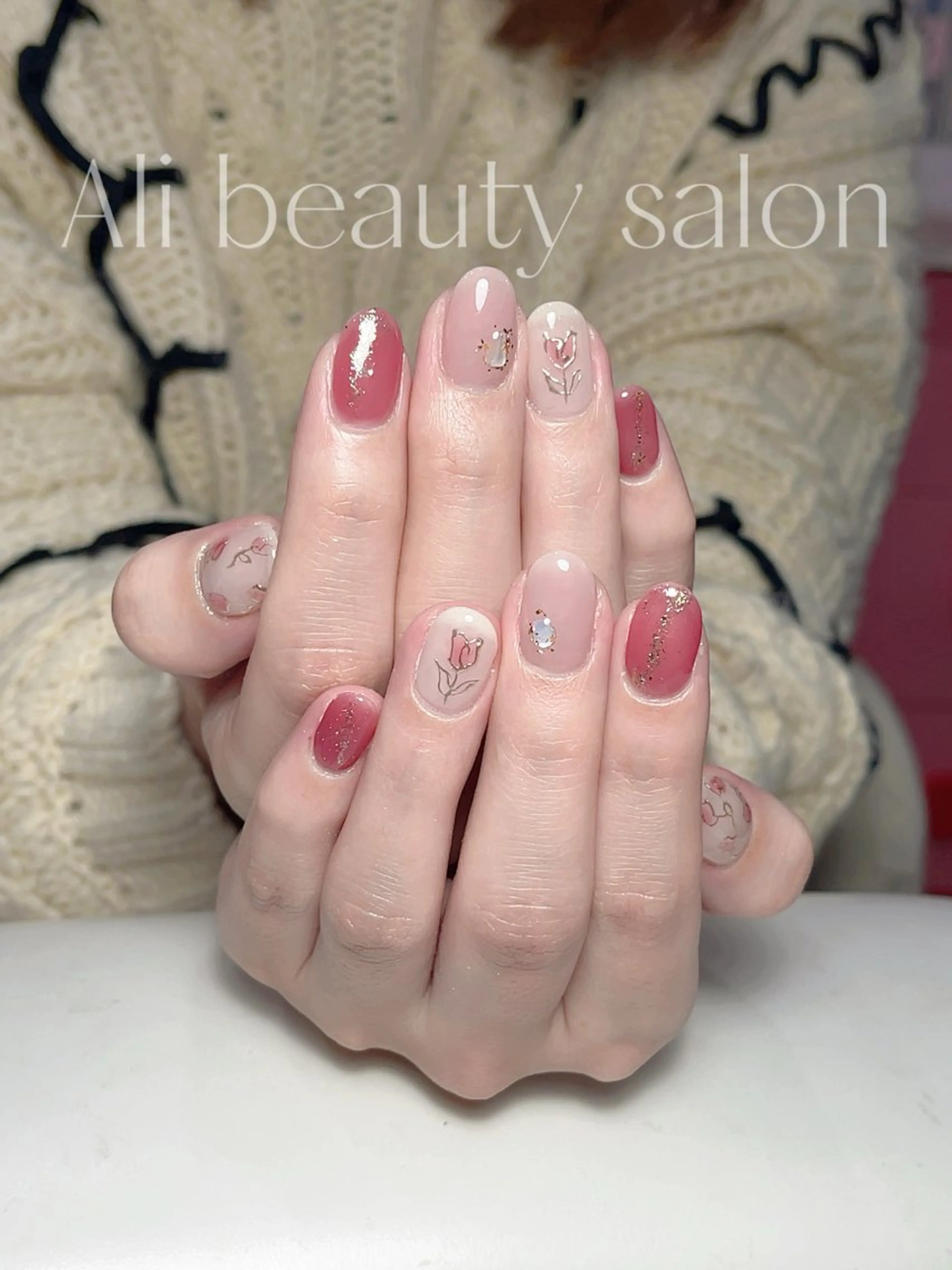 ネイル 持ち込み 春ネイル ハンドネイル Ali 新小岩 ネイル専門のネイルデザイン
