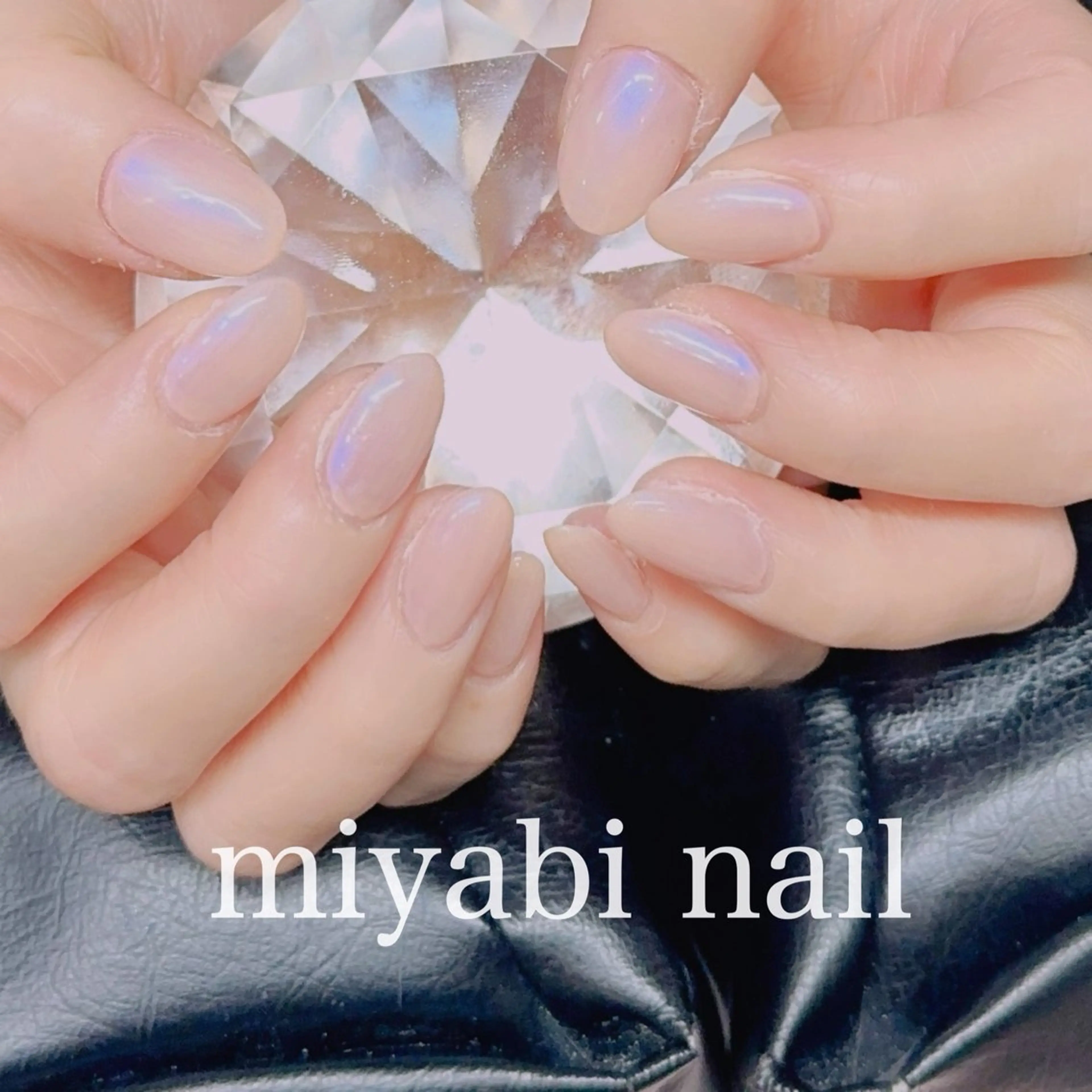 ネイル ブルー 持ち込み オフィスネイル ハンドネイル miyabi nail 桂川駅近くのネイルデザイン