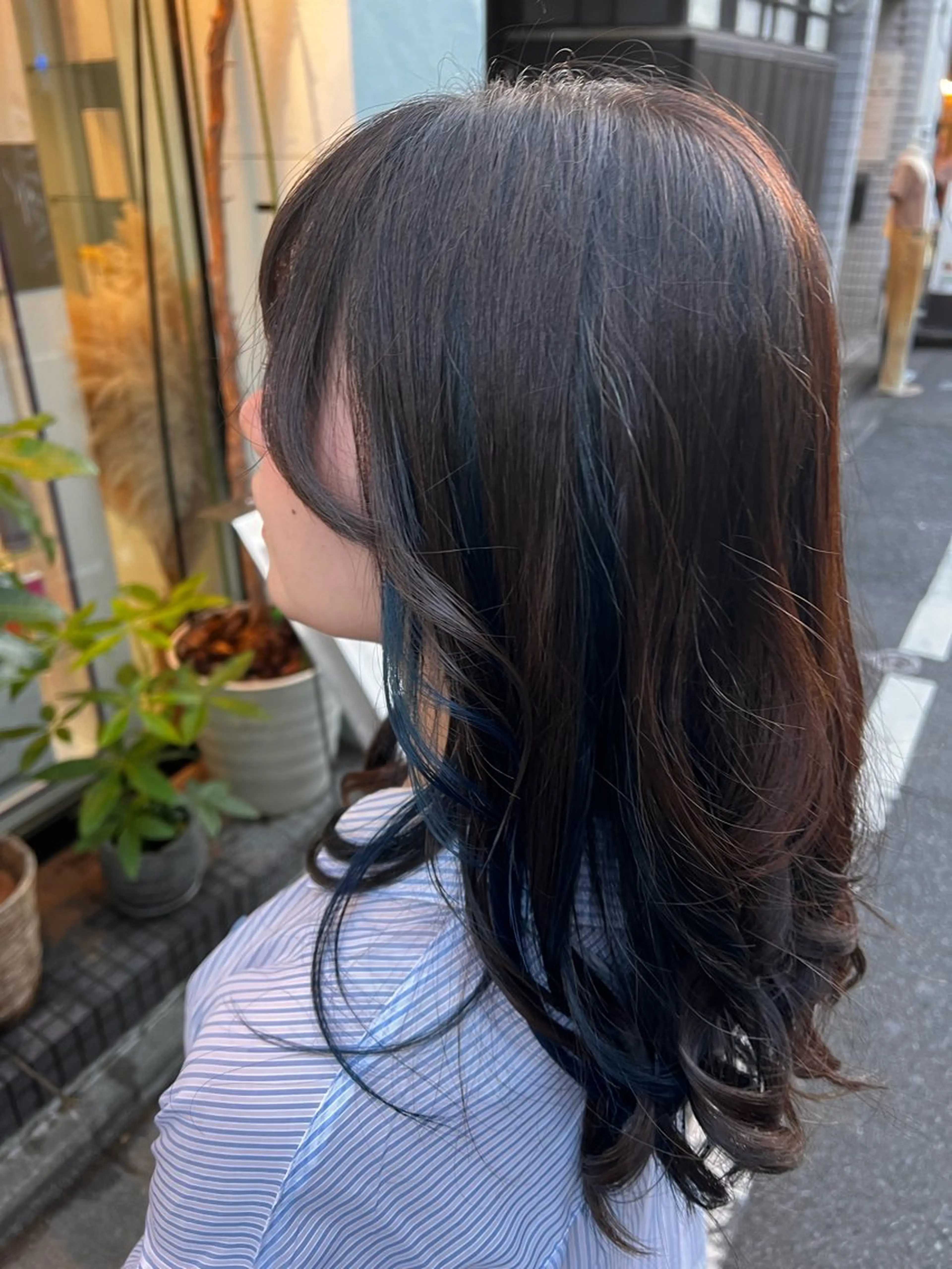 ミディアム カラー パーマ メンズ 堀井 凌平のヘアスタイル