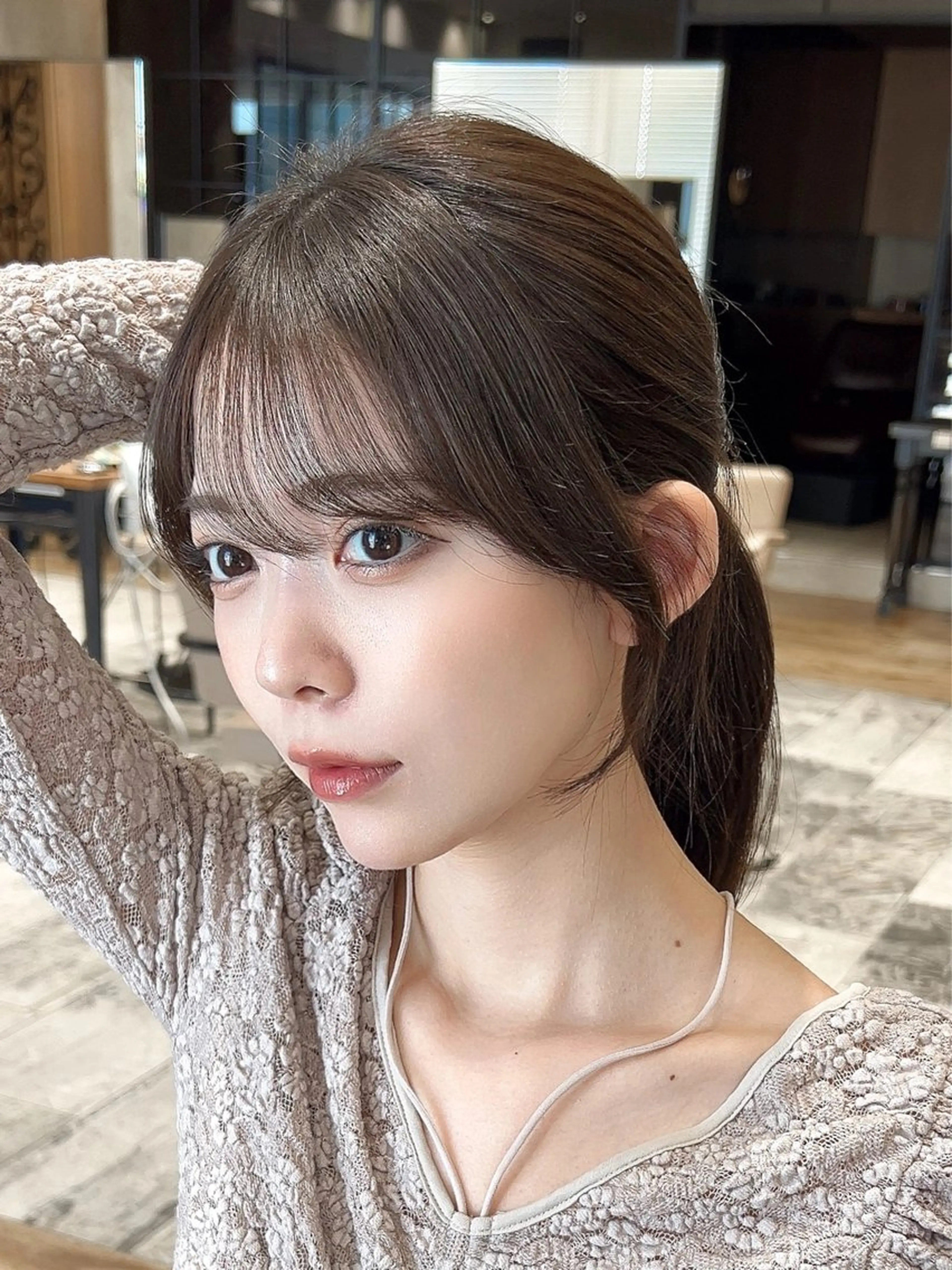 セミロング 顔周りカット 🧡くびれヘア/前髪 顔周り🧡久原結衣のヘアスタイル