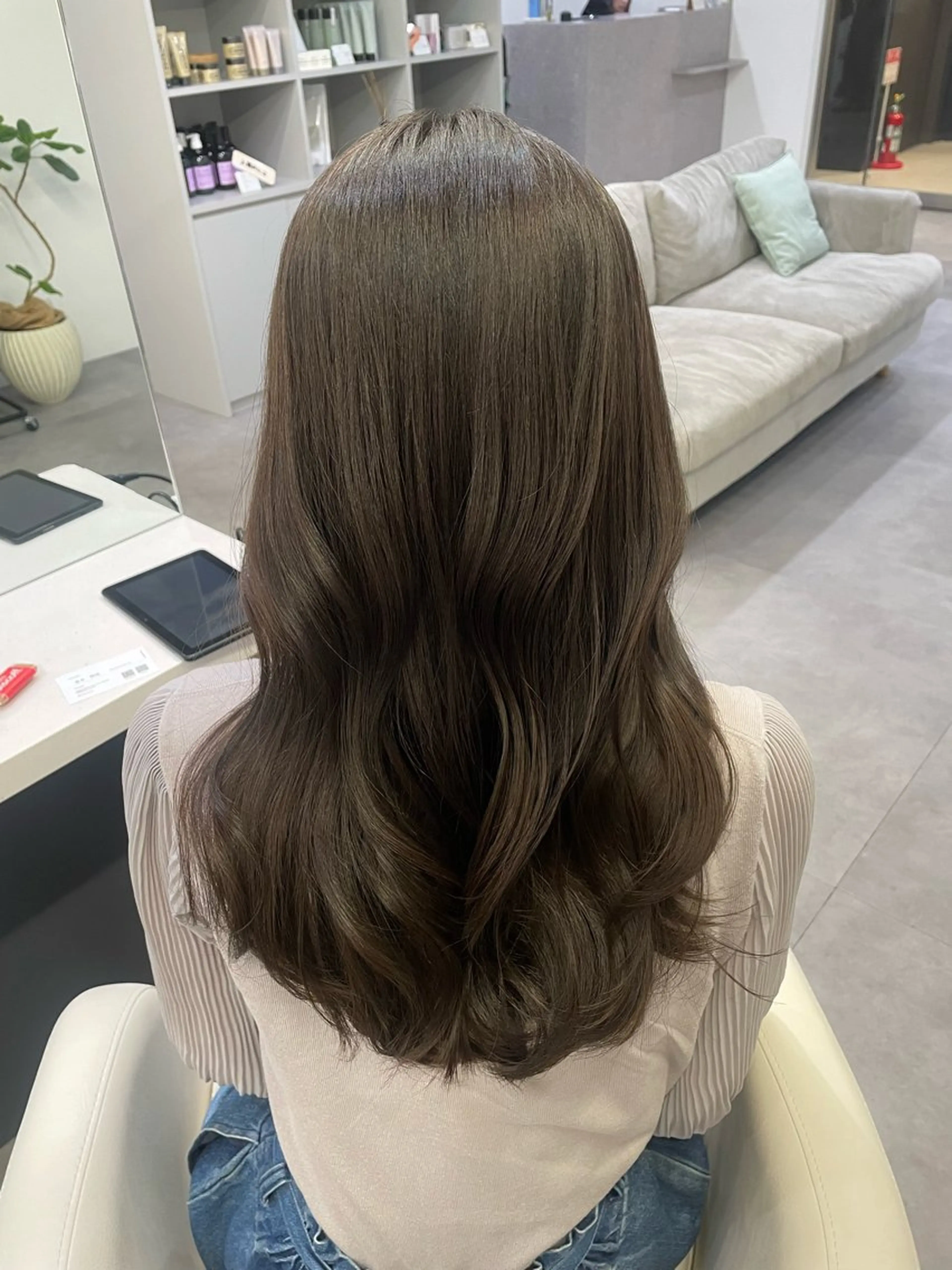 カラー グレージュ カラーモデル募集/ 森本明花のヘアスタイル