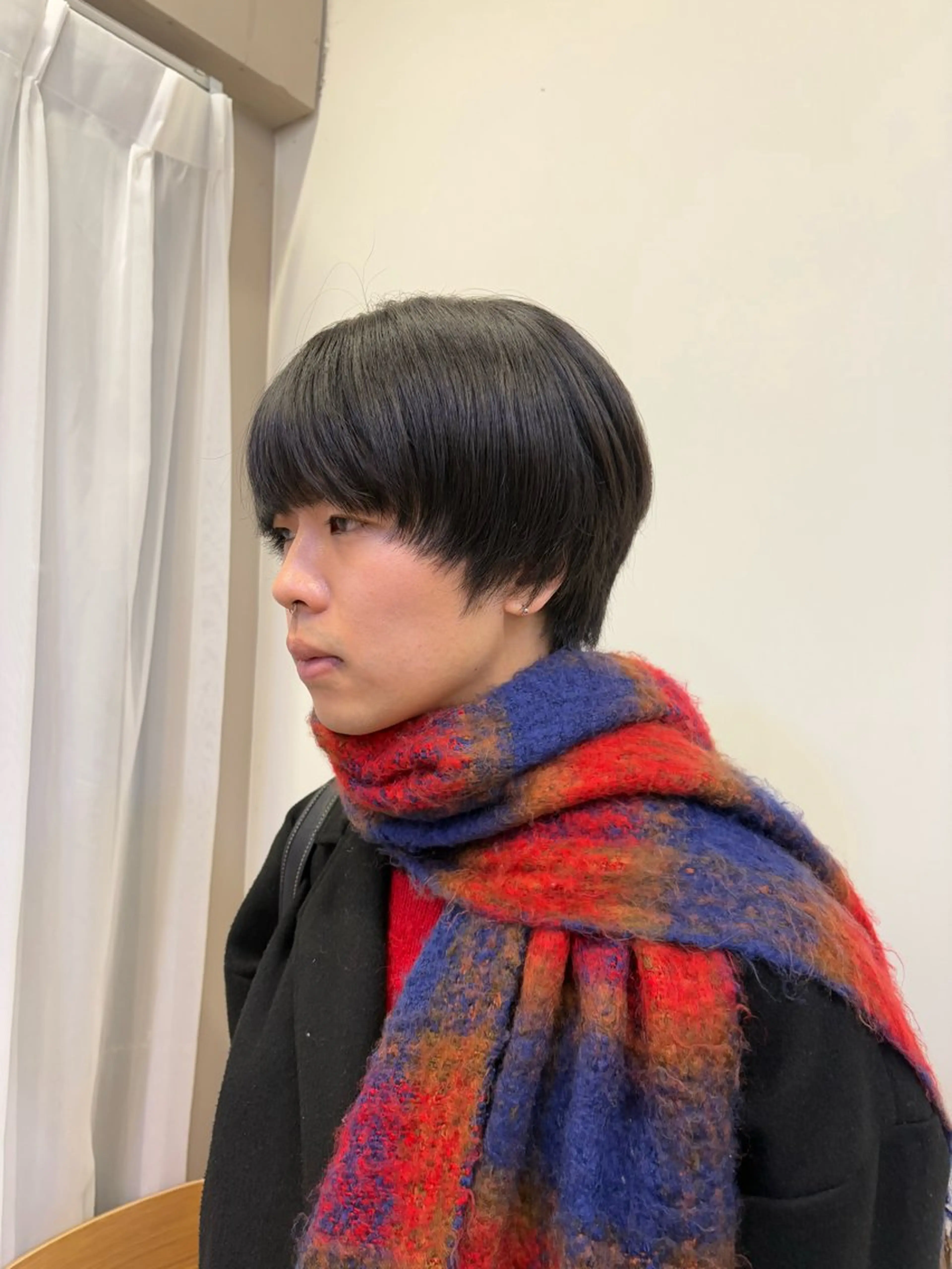 ショート メンズ マッシュ 顔まわりレイヤー 顔周りカット レイヤーカット Koya ショート/ボブのヘアスタイル