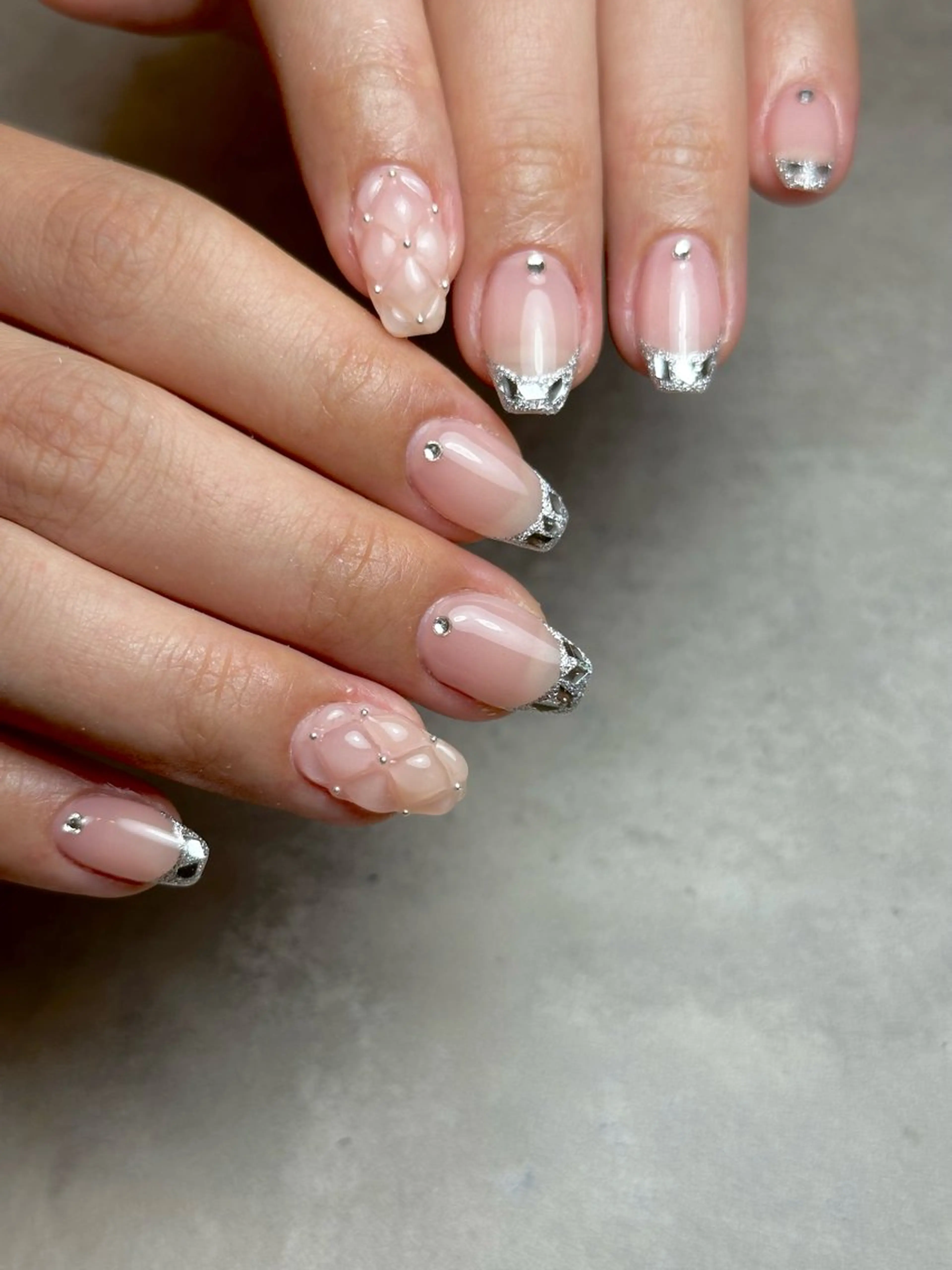 ネイル フレンチネイル ガラスフレンチ havi nailのネイルデザイン