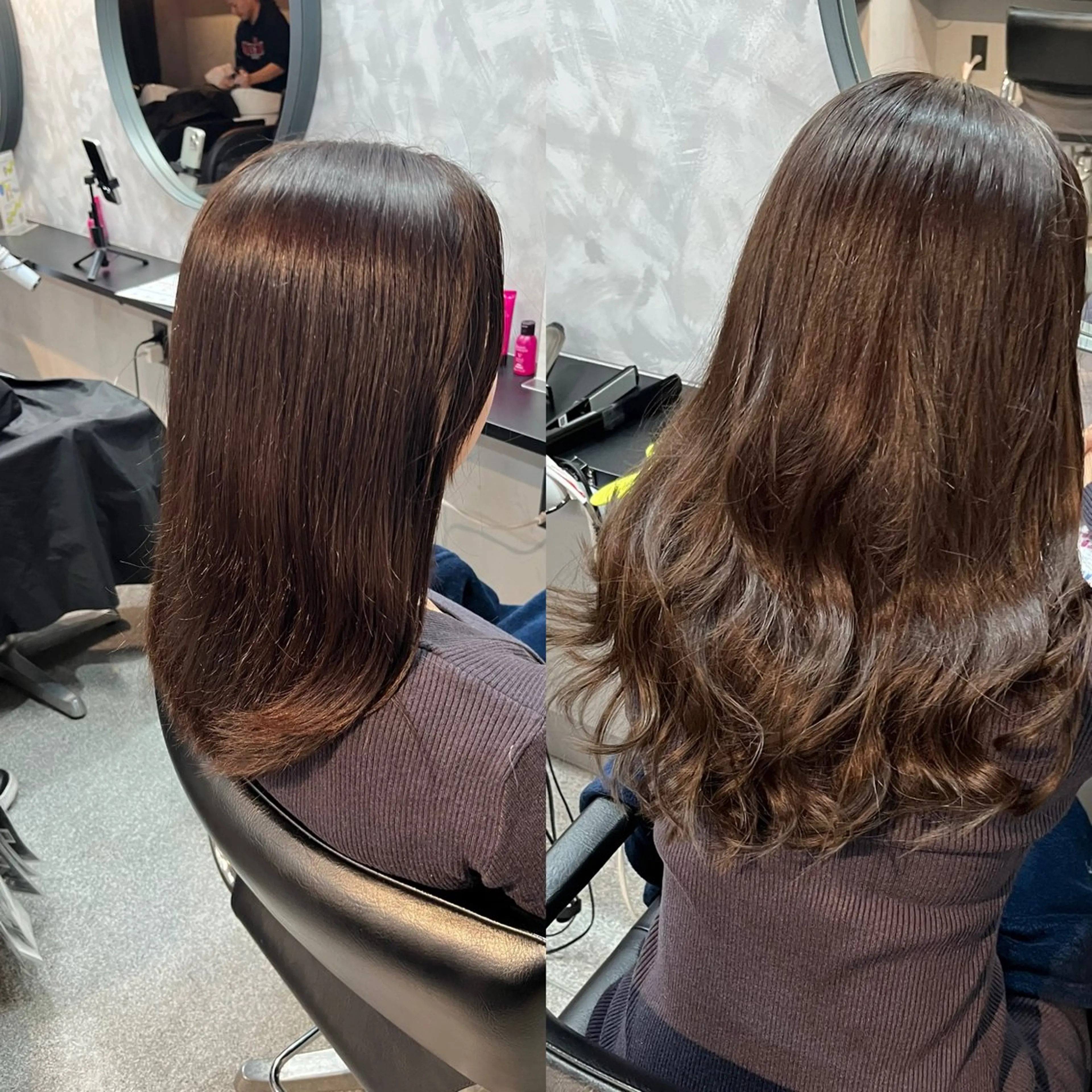 セミロング エクステ 濱川響太レディース カットモデルのヘアスタイル